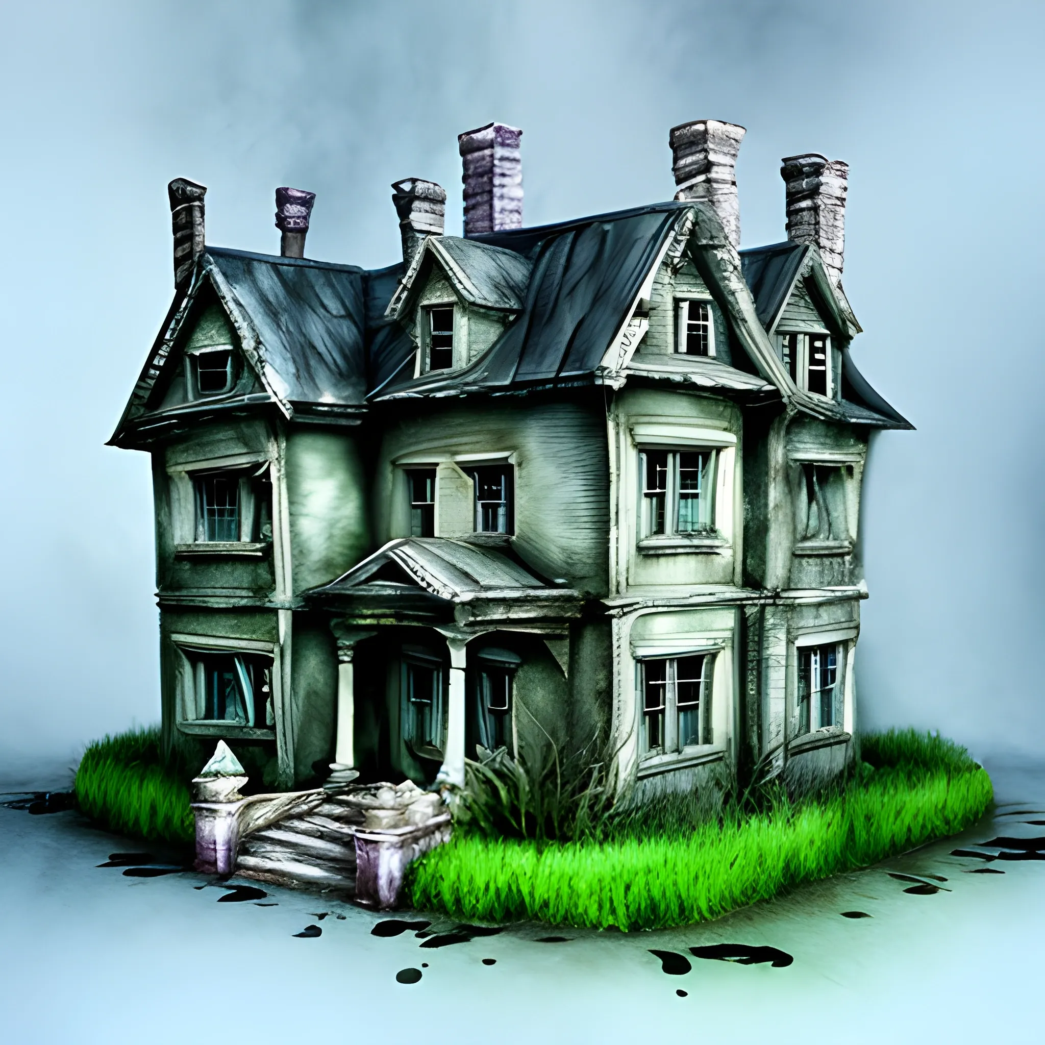 Haunted house sketch drawn in doodle style... - Stock Illustration  [106602440] - PIXTA