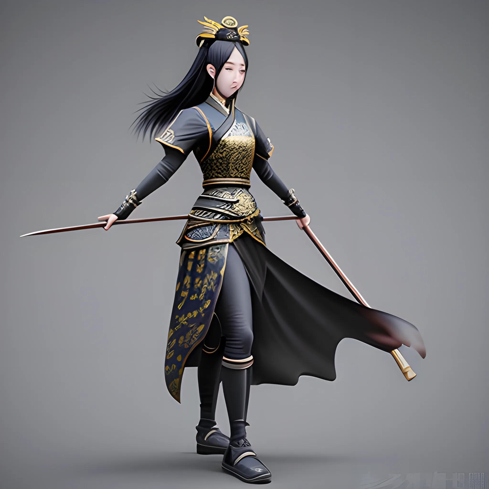 女骑士,中世纪, 3D