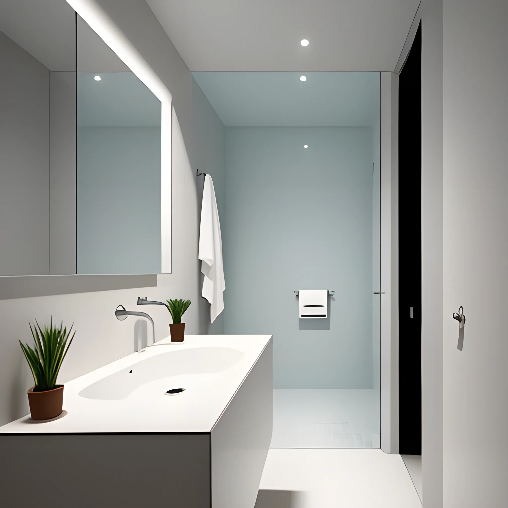 baño, bathroom, minimalism