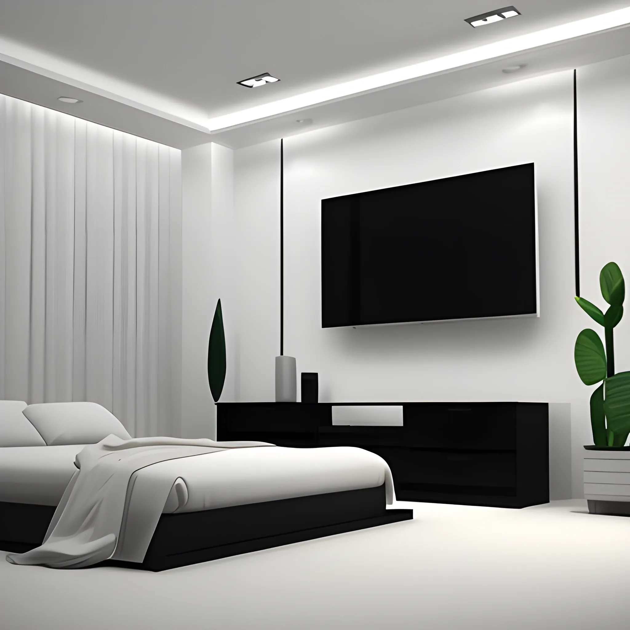 A modern minimalistic room , 3D