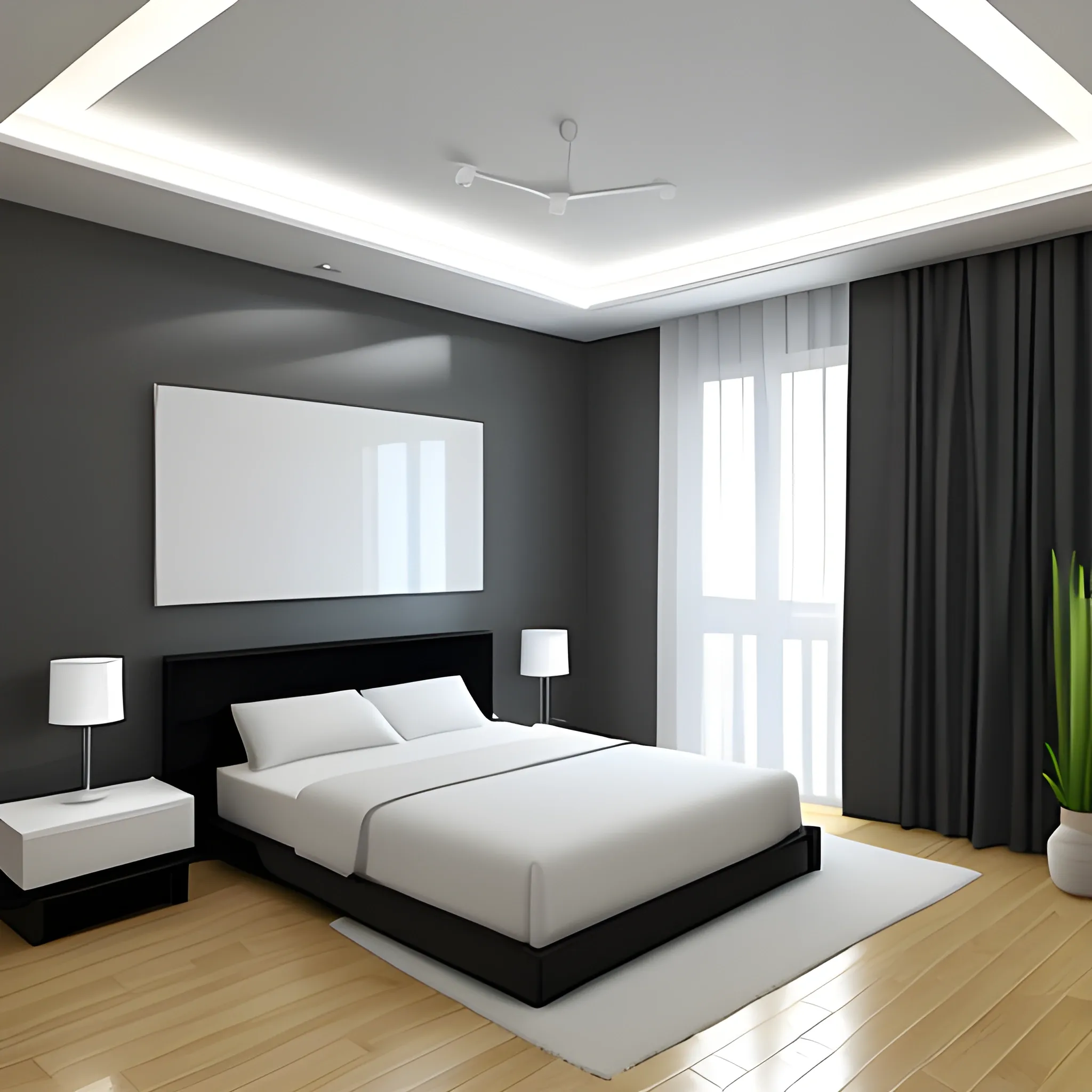 A modern minimalistic room , 3D