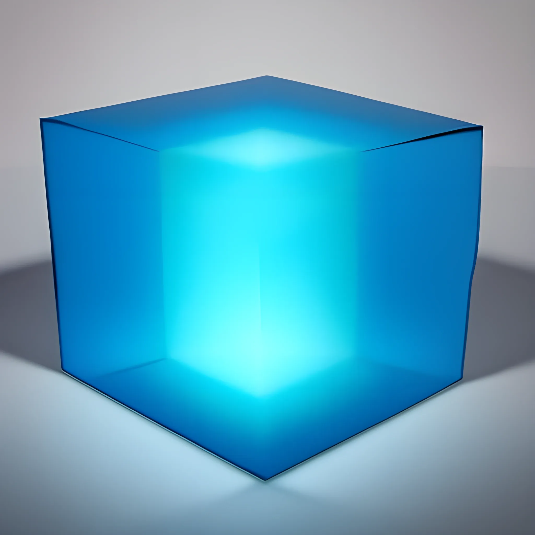Blue cube, dark cube, shadow inside