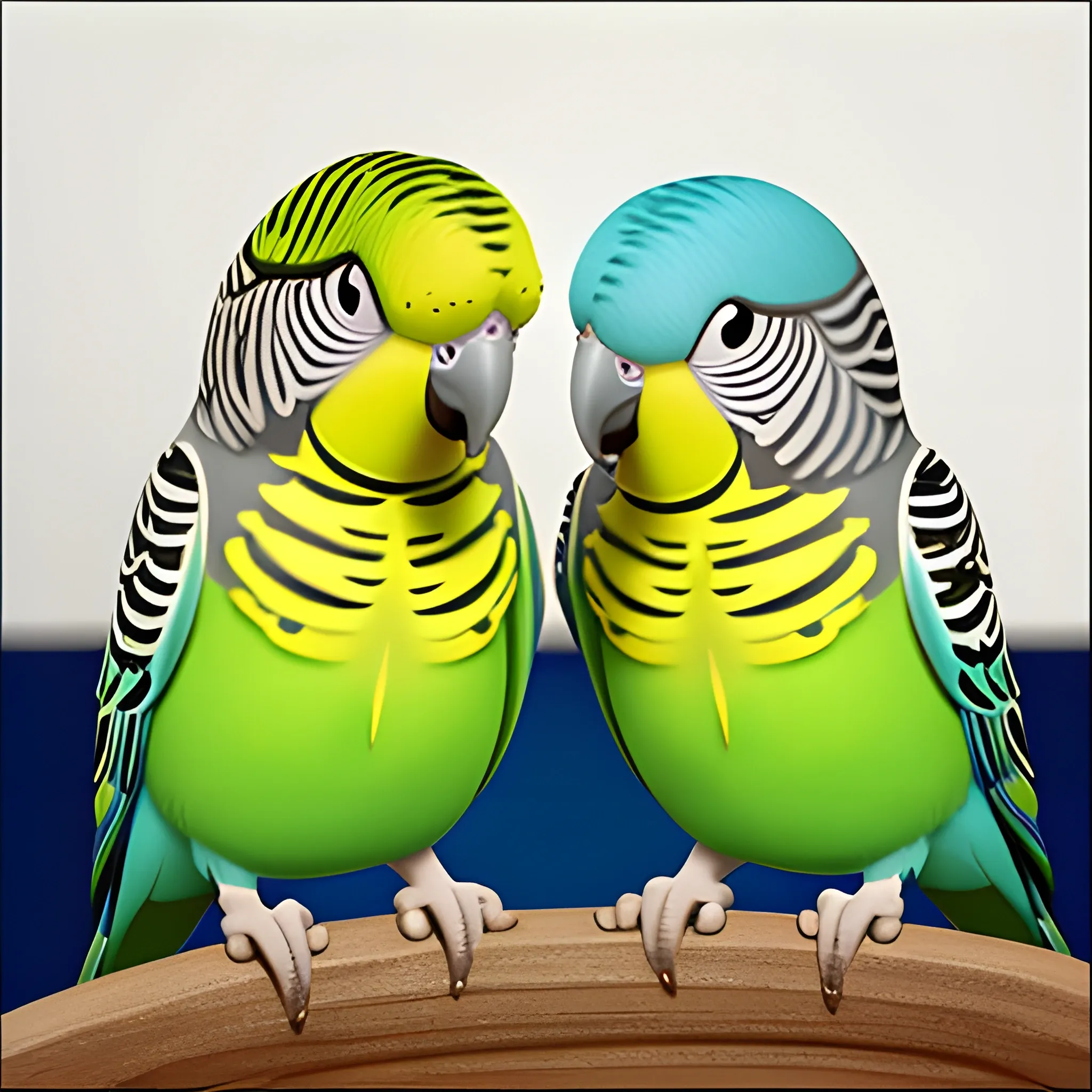 Pixar disney
Two budgies
Blue and green