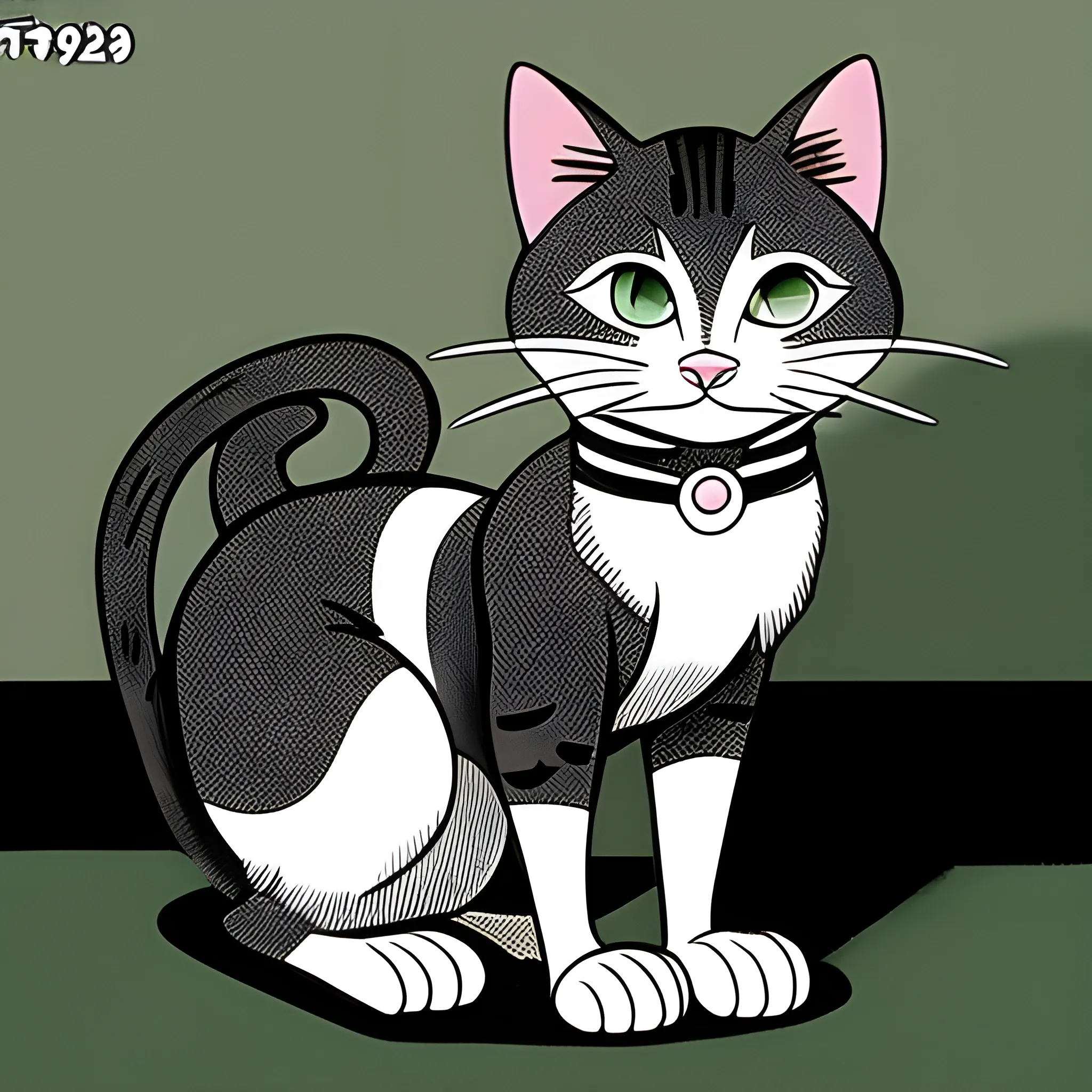 retro 1920s cartoon cat, Cartoon