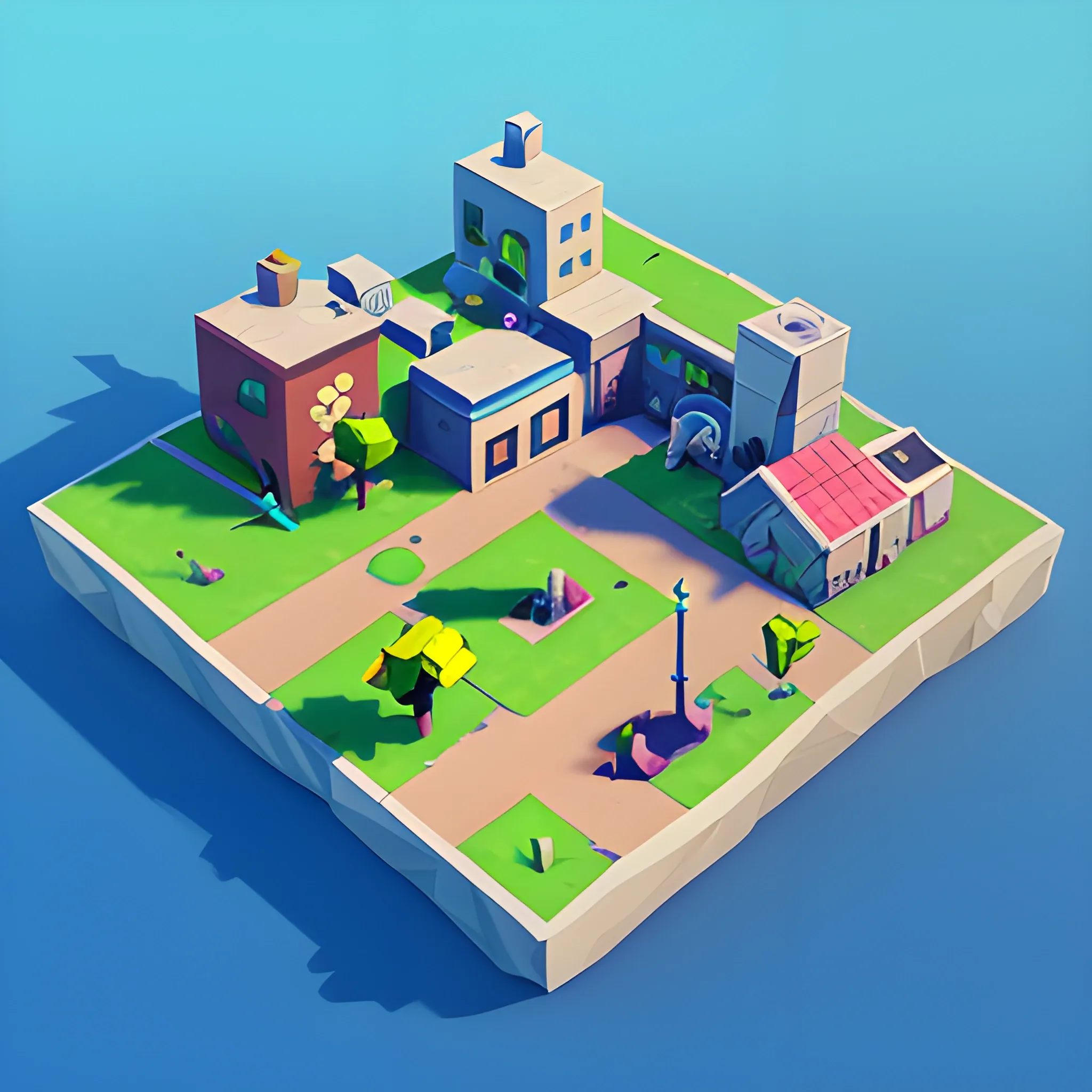 The gameplay of a videogame, 2000's vibes, low poly, 3d, environmental care game 