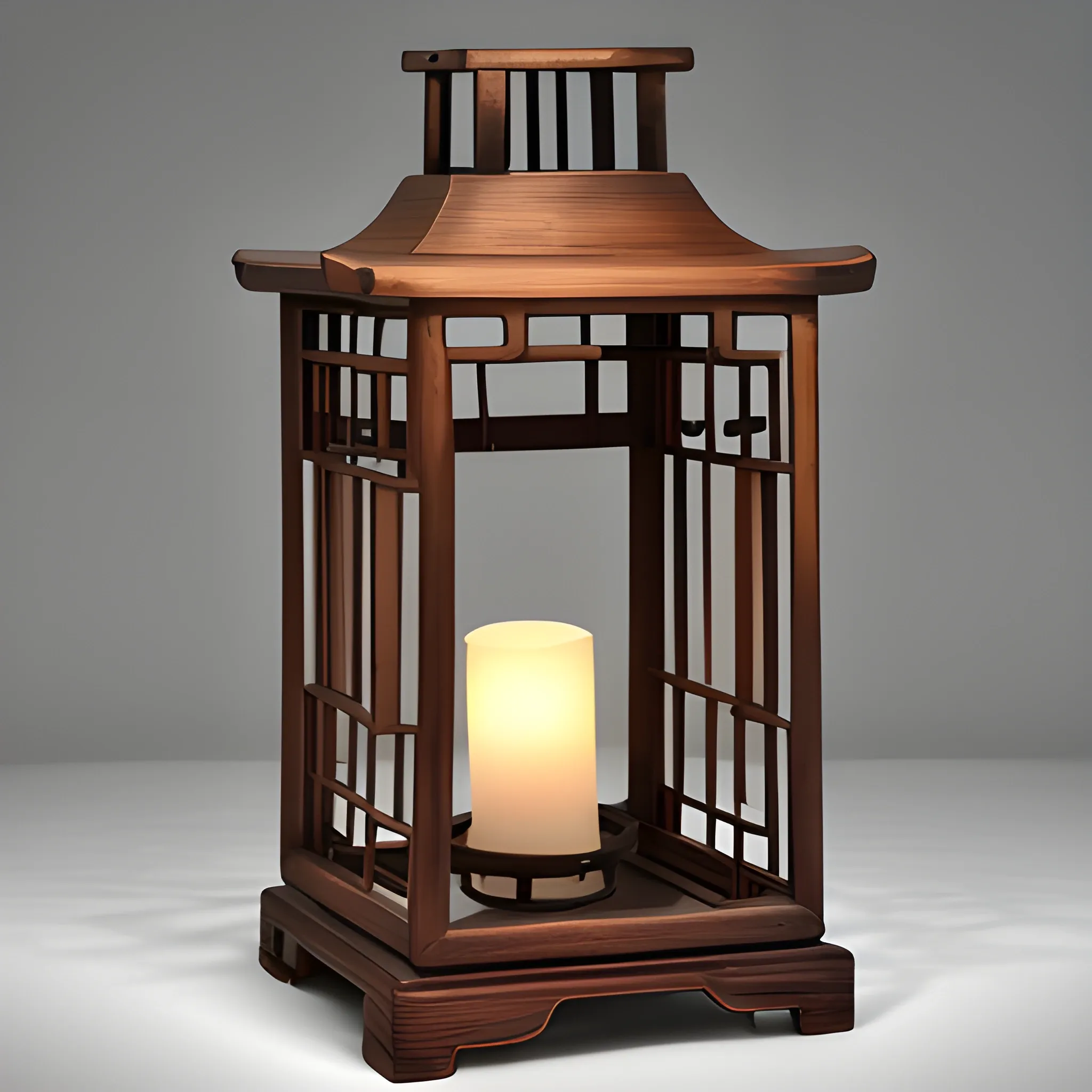 antique chinese wooden lantern