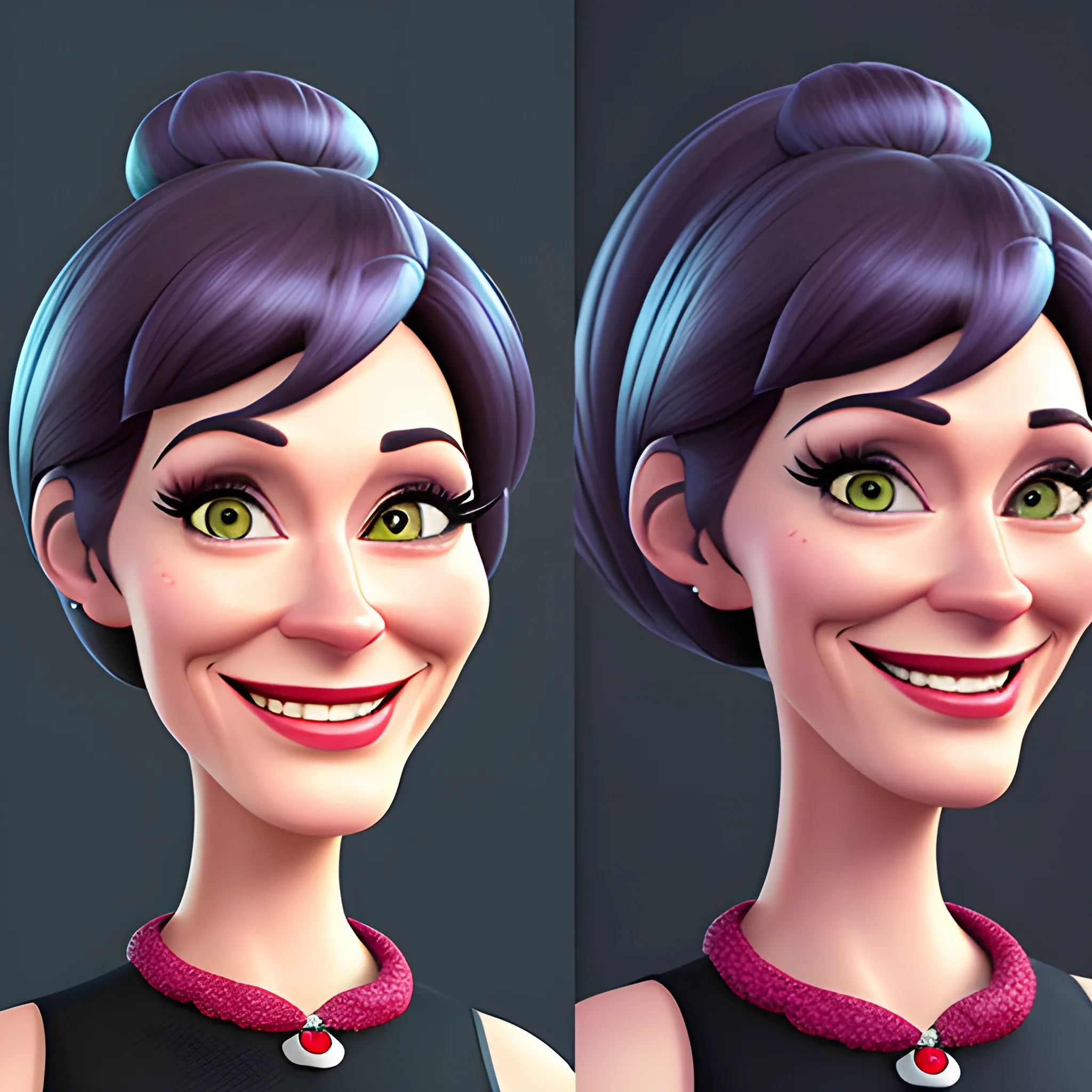 Teenager cheerful girl, pixar movie. 3 d rendering. unreal engine. amazing likeness. very detailed. cartoon caricature, portrait style 