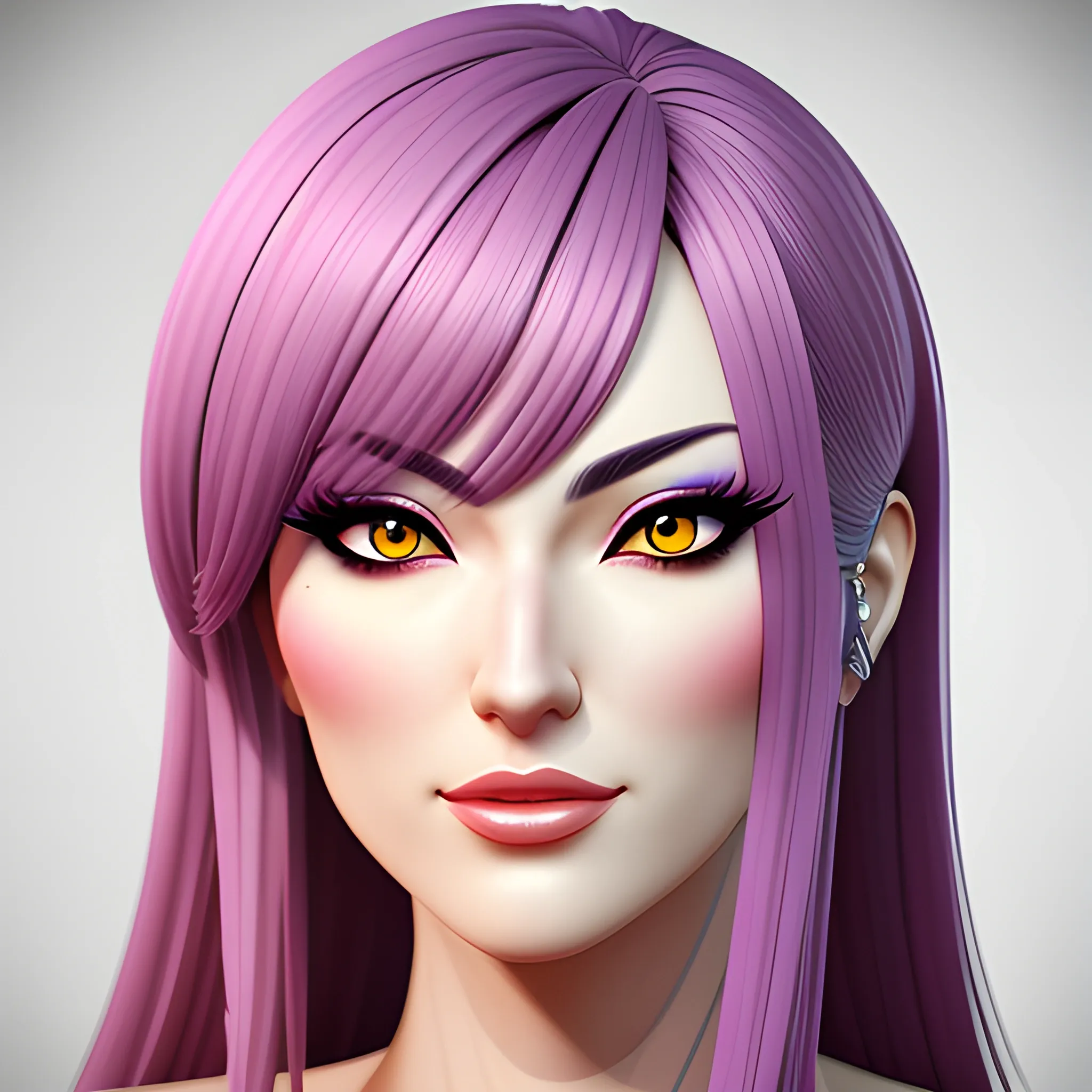A young online freelancing girl, colorful anime decoration, hyper-realistic portrait style, 3D rendered, high resolution