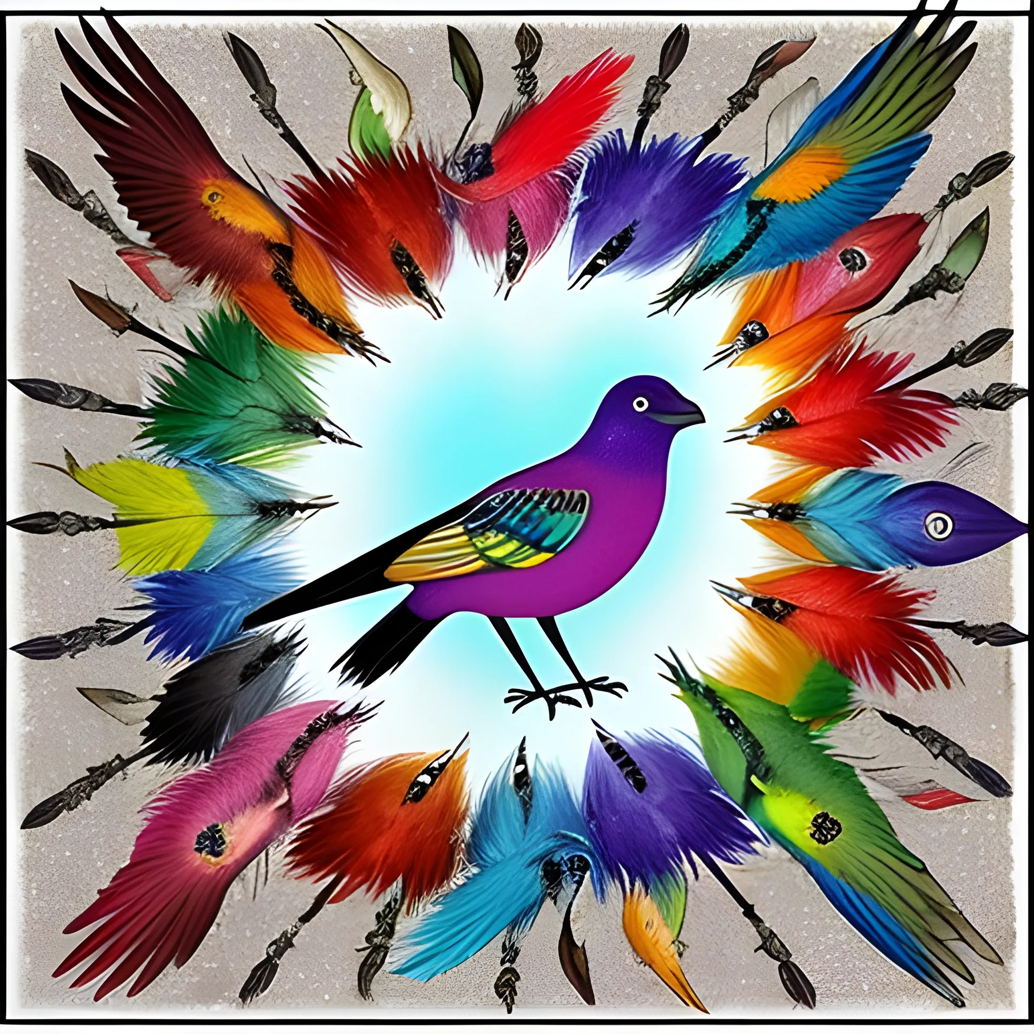 birds of many colors, the wind, scared, hidden, cry, flying, 