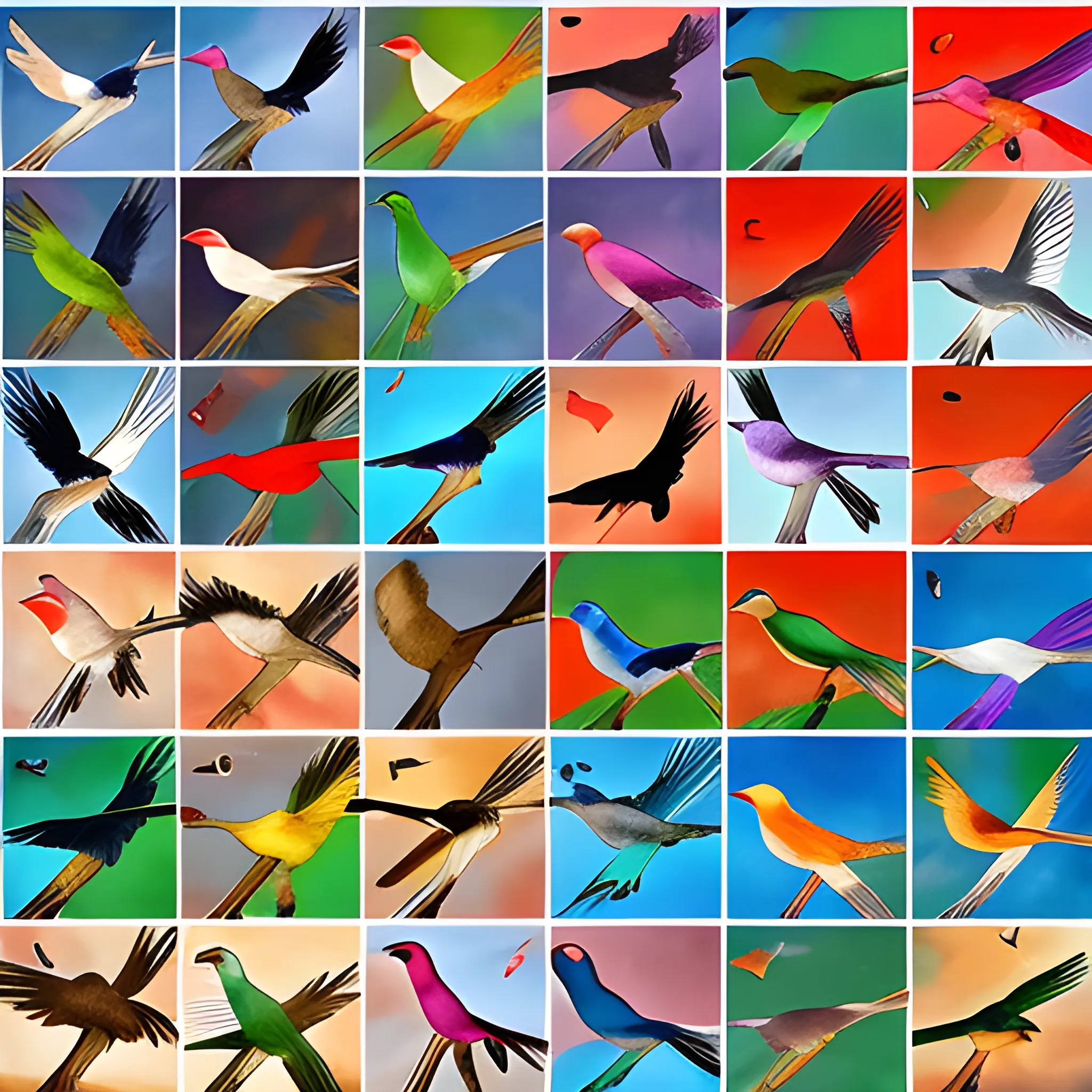 birds of many colors, the wind, scared, hidden, cry, flying, 