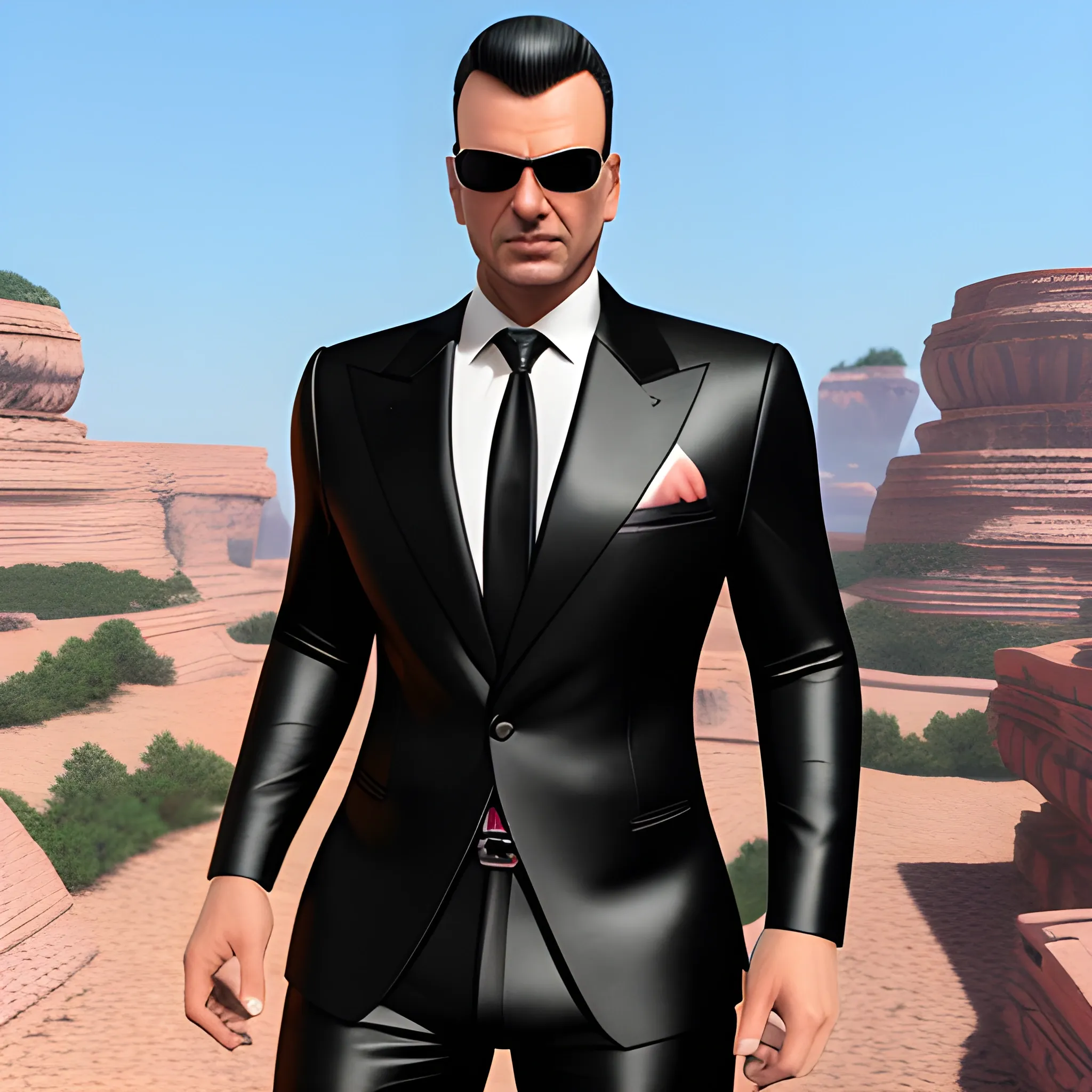 , 3D, Fantasy, Mafia, child, suit, boy
