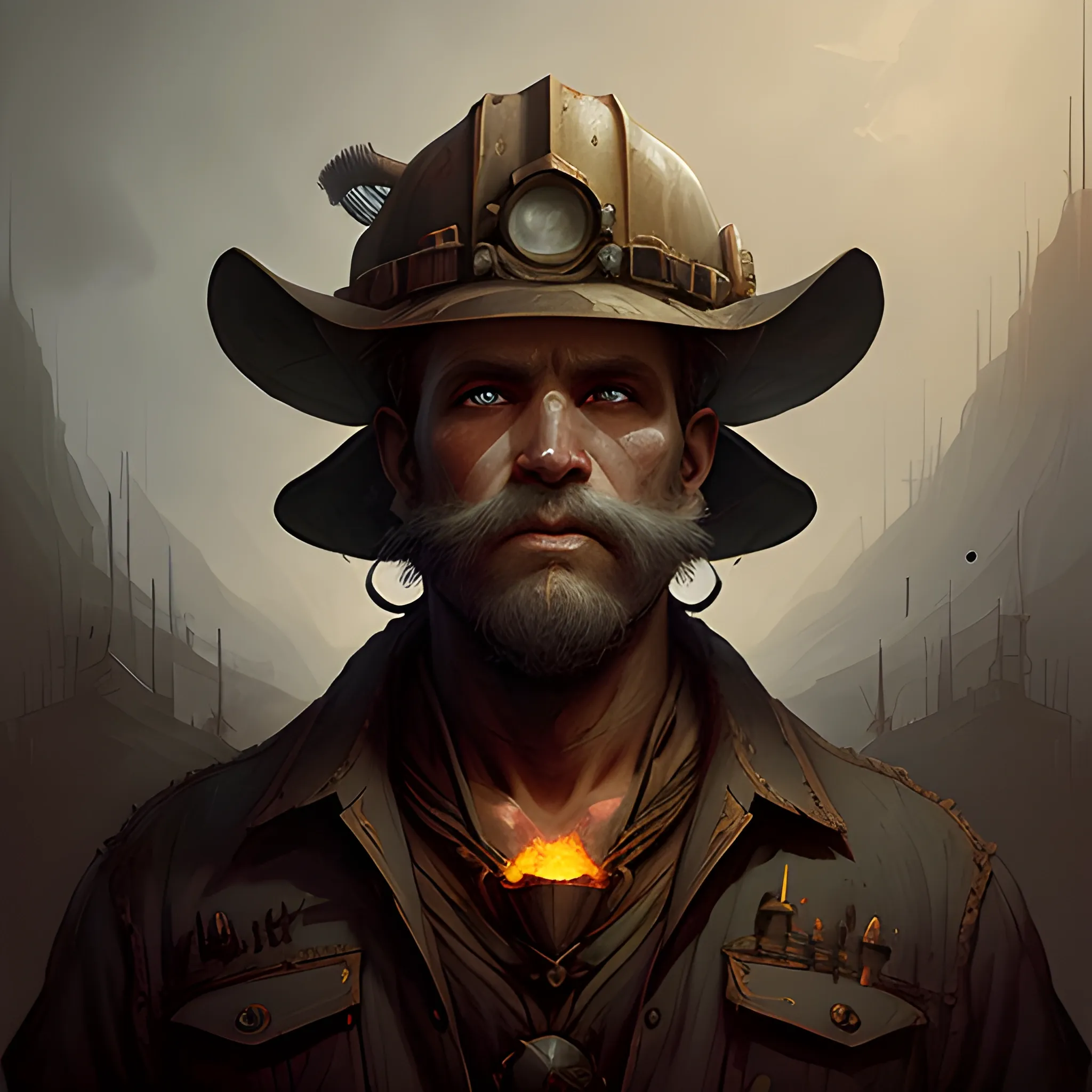 coal miner HD portrait, matte fantasy painting, deviantart artstation, by jason felix by steve argyle by tyler jacobson by peter mohrbacher, cinema 