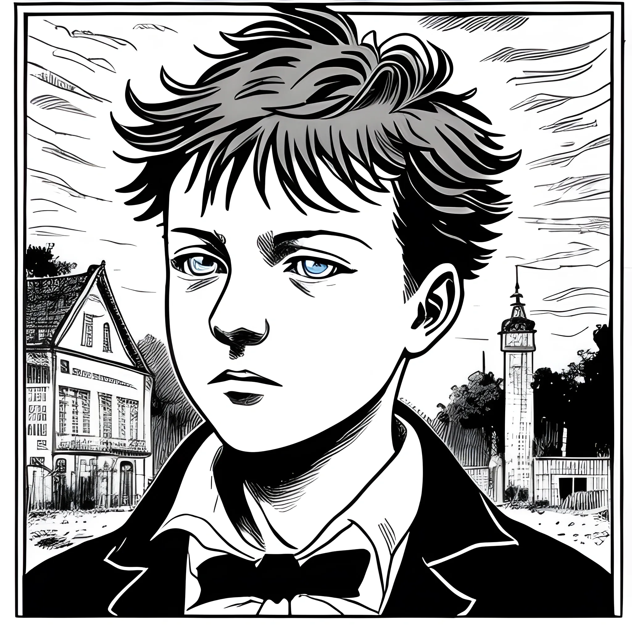 arthur rimbaud  comic front view