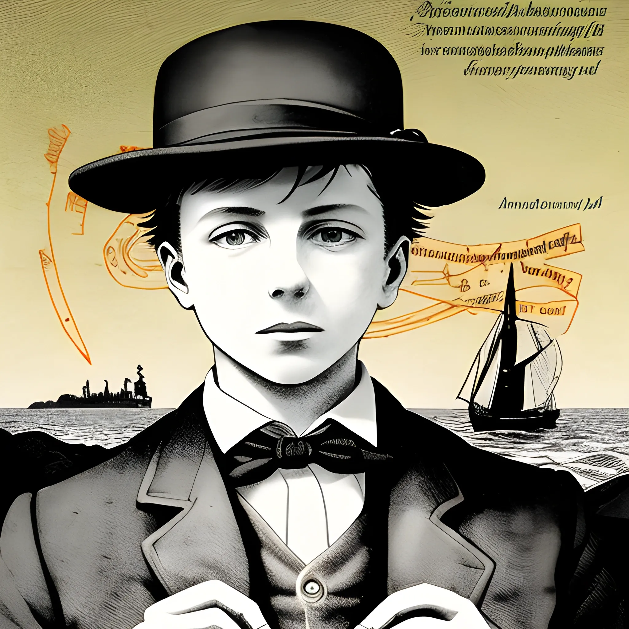 A cover for the book illuminations of Arthur Rimbaud