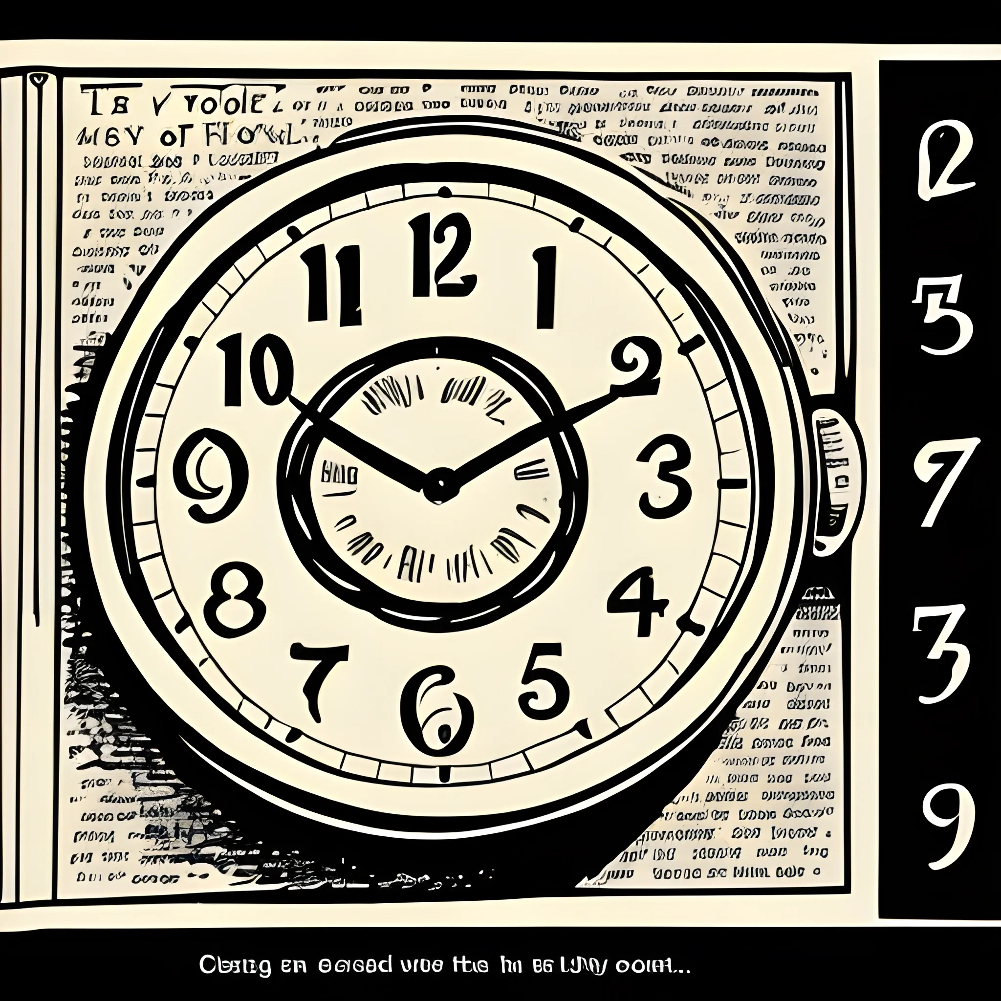 old pocket clock in a hand comic