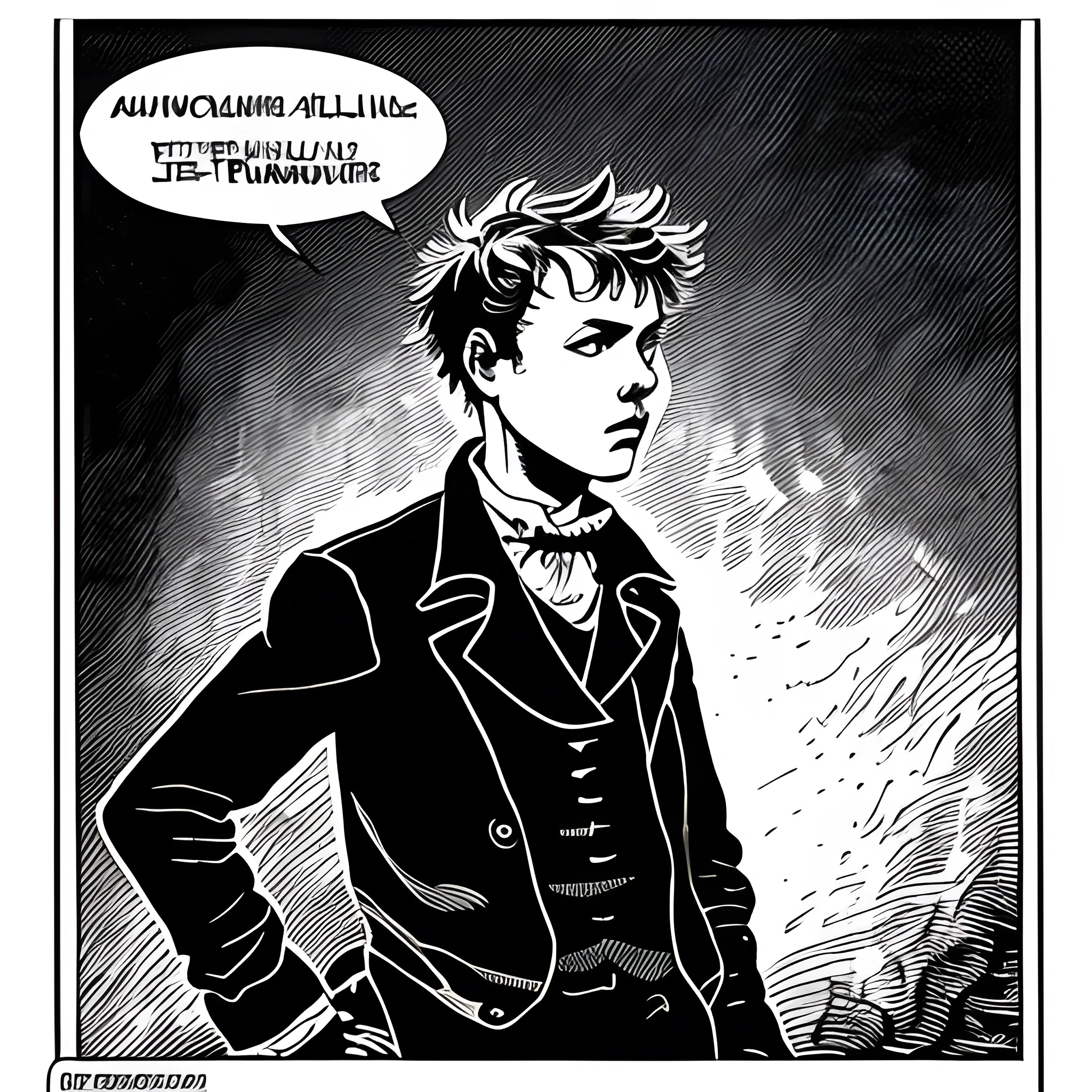 arthur rimbaud  comic front view