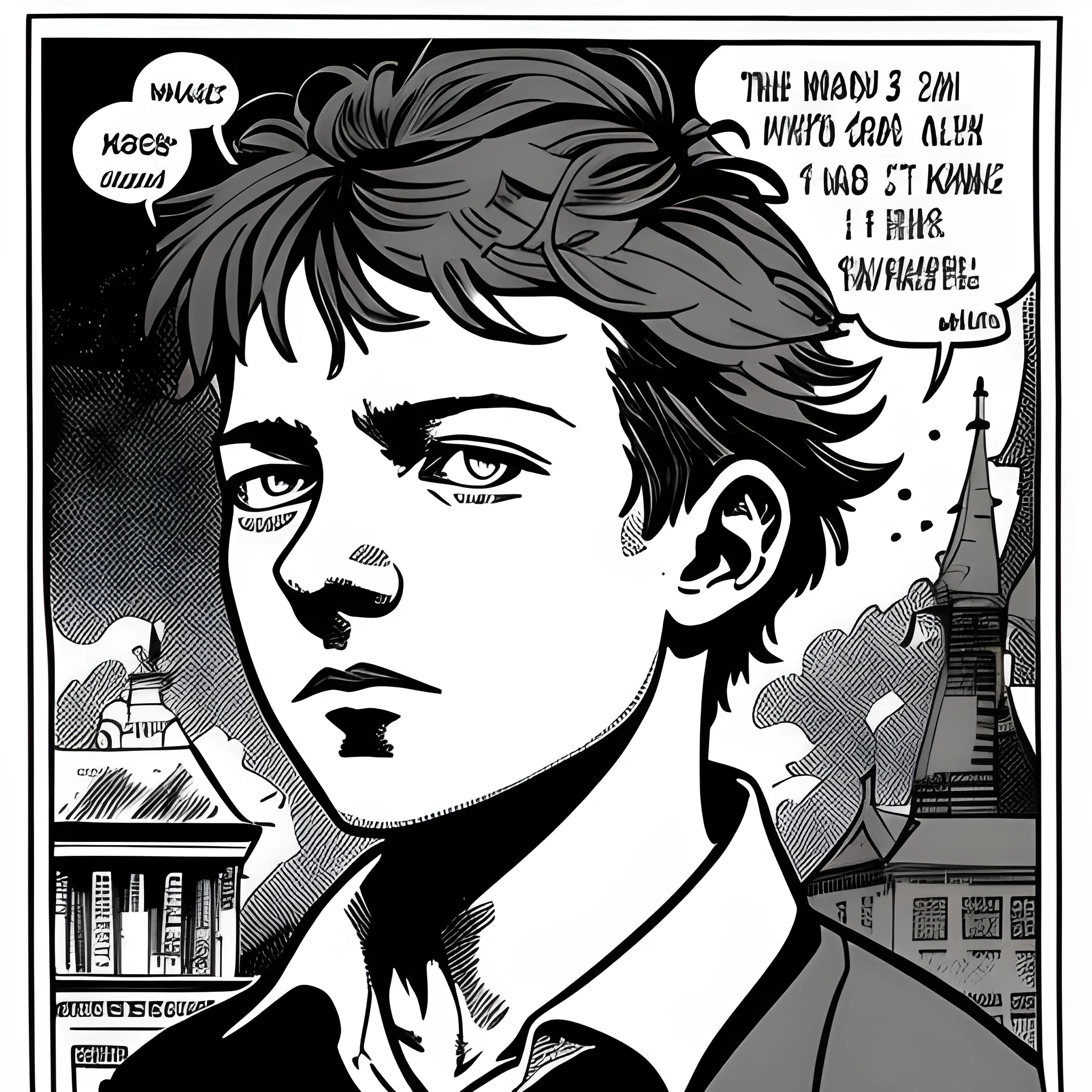 arthur rimbaud  comic front view