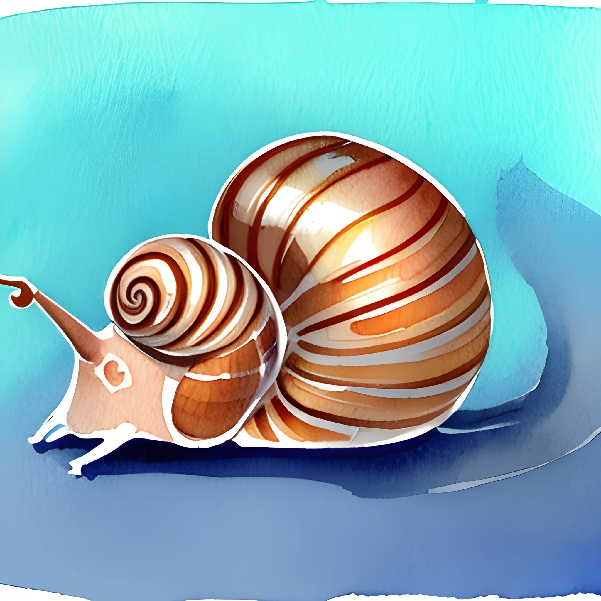 snail, Water Color