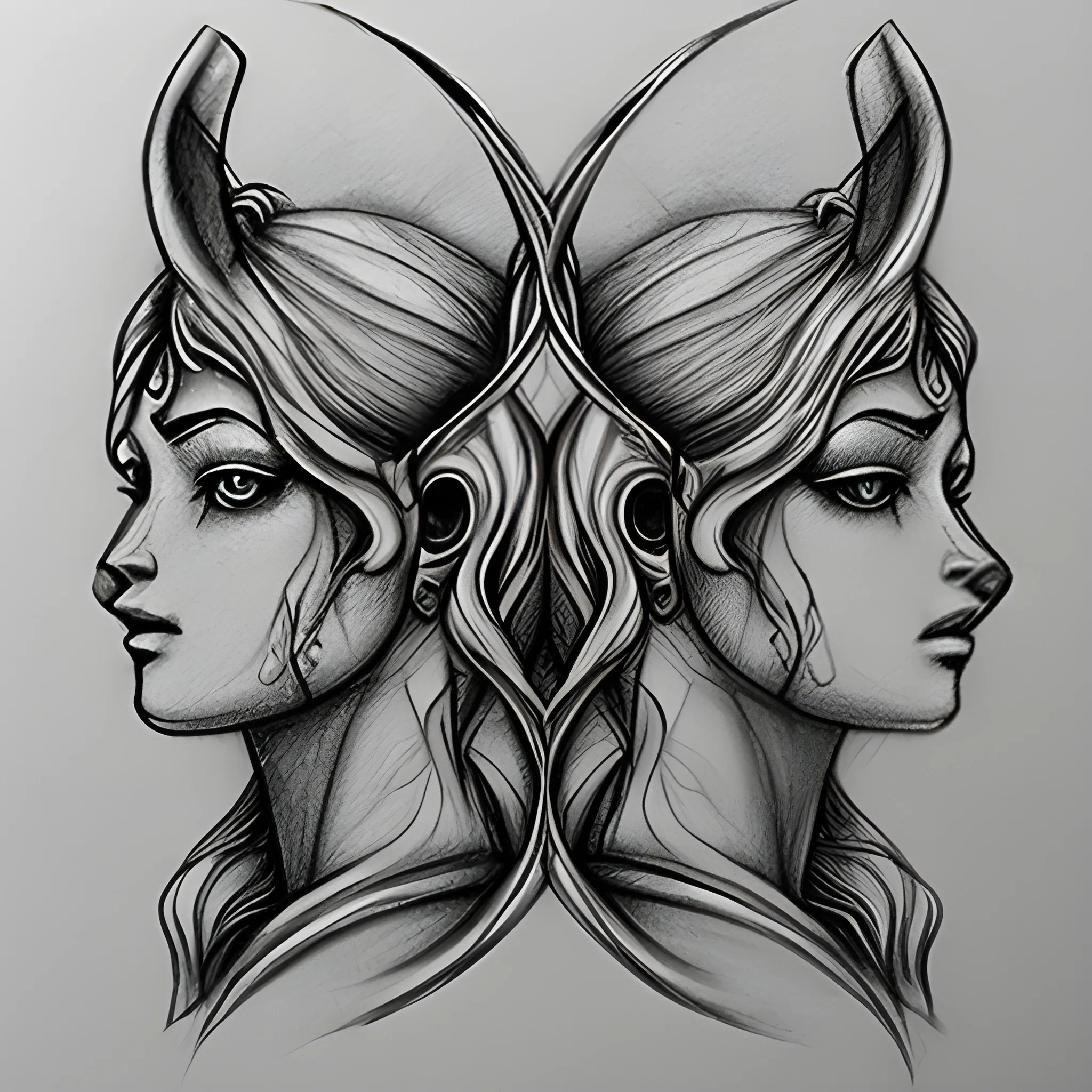 Gemini sign
, Pencil Sketch