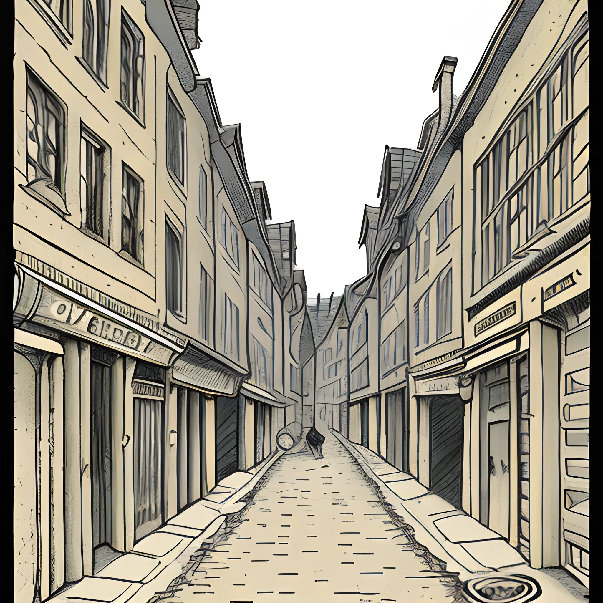 Blind 
Street, Cartoon