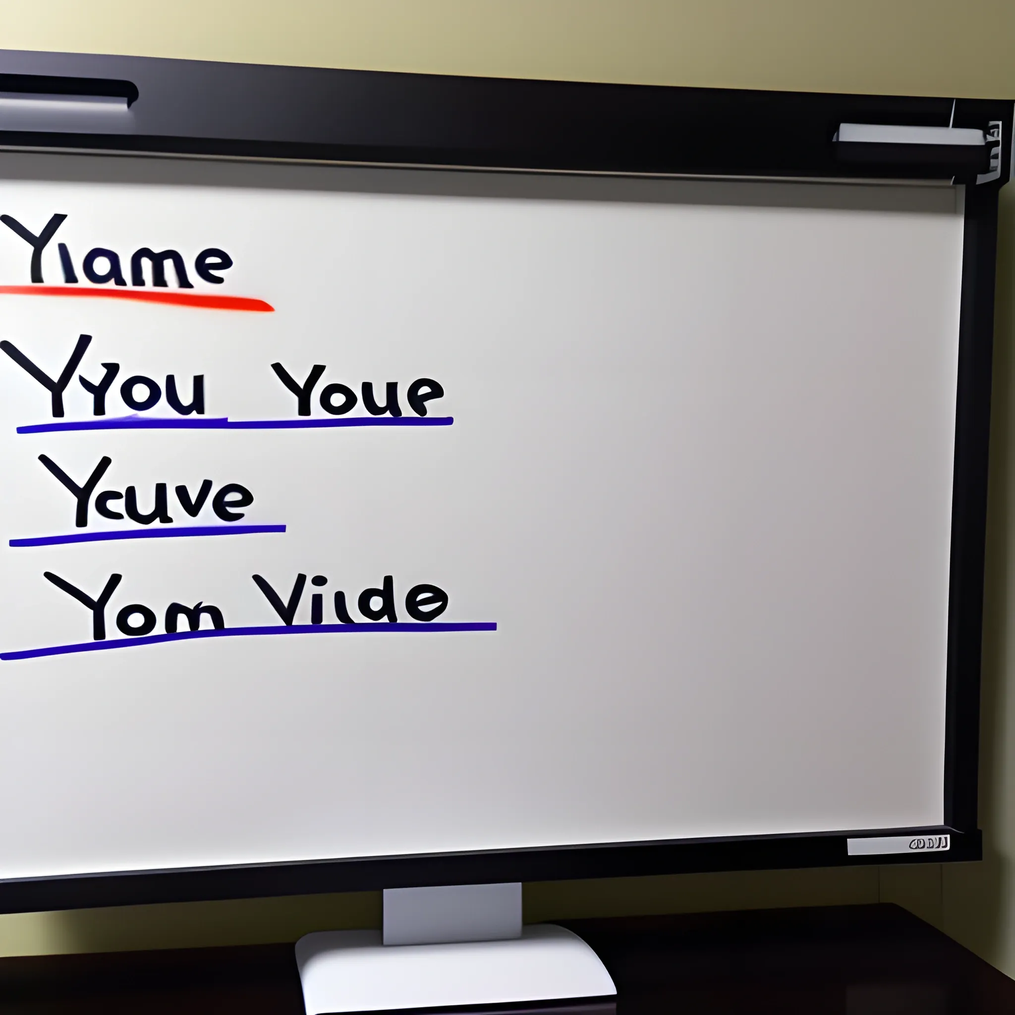 white board for youtube video
