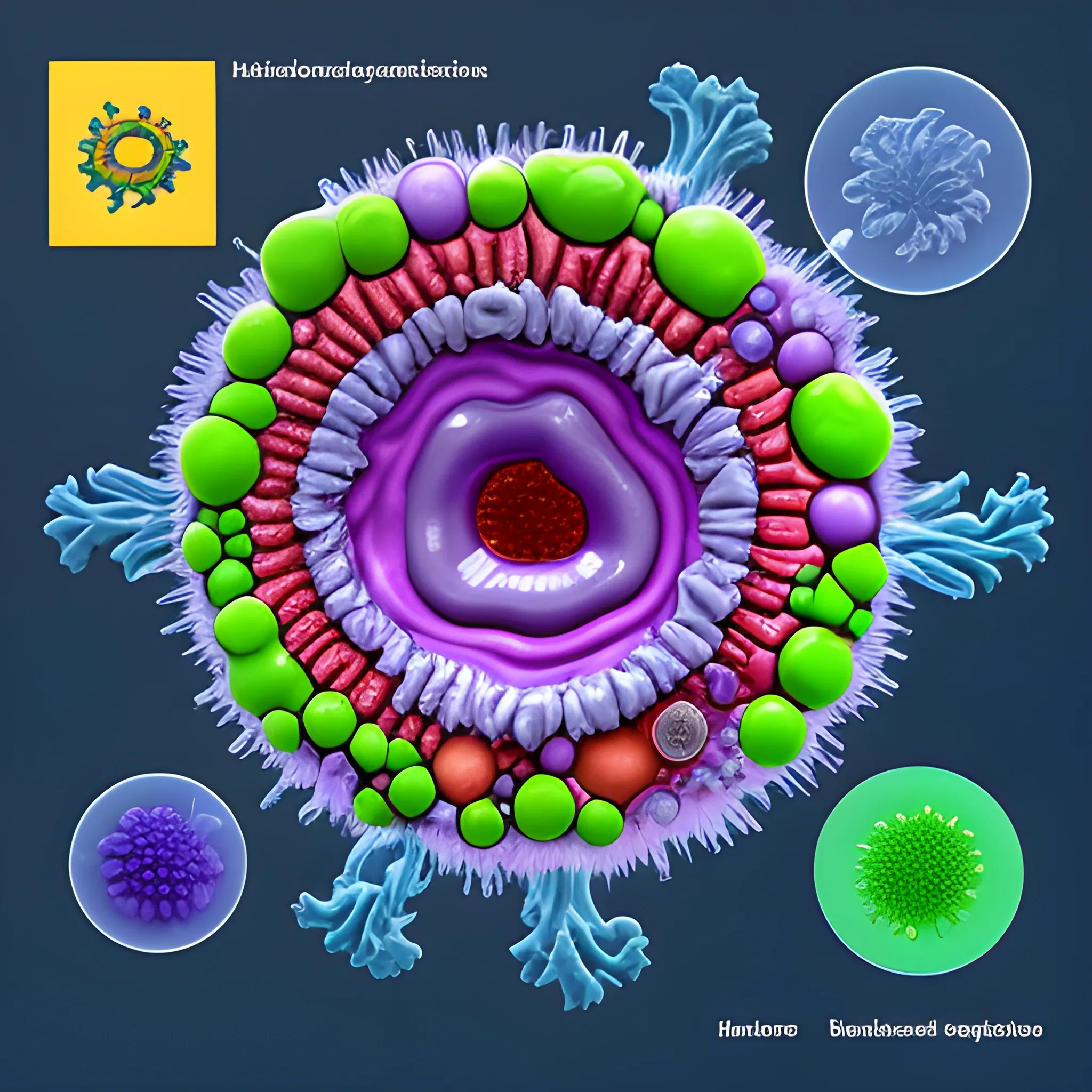 I want to create an image for the cover of my master's thesis project. This project has as its main topic the metagenomic analysis of bacteria , 3D