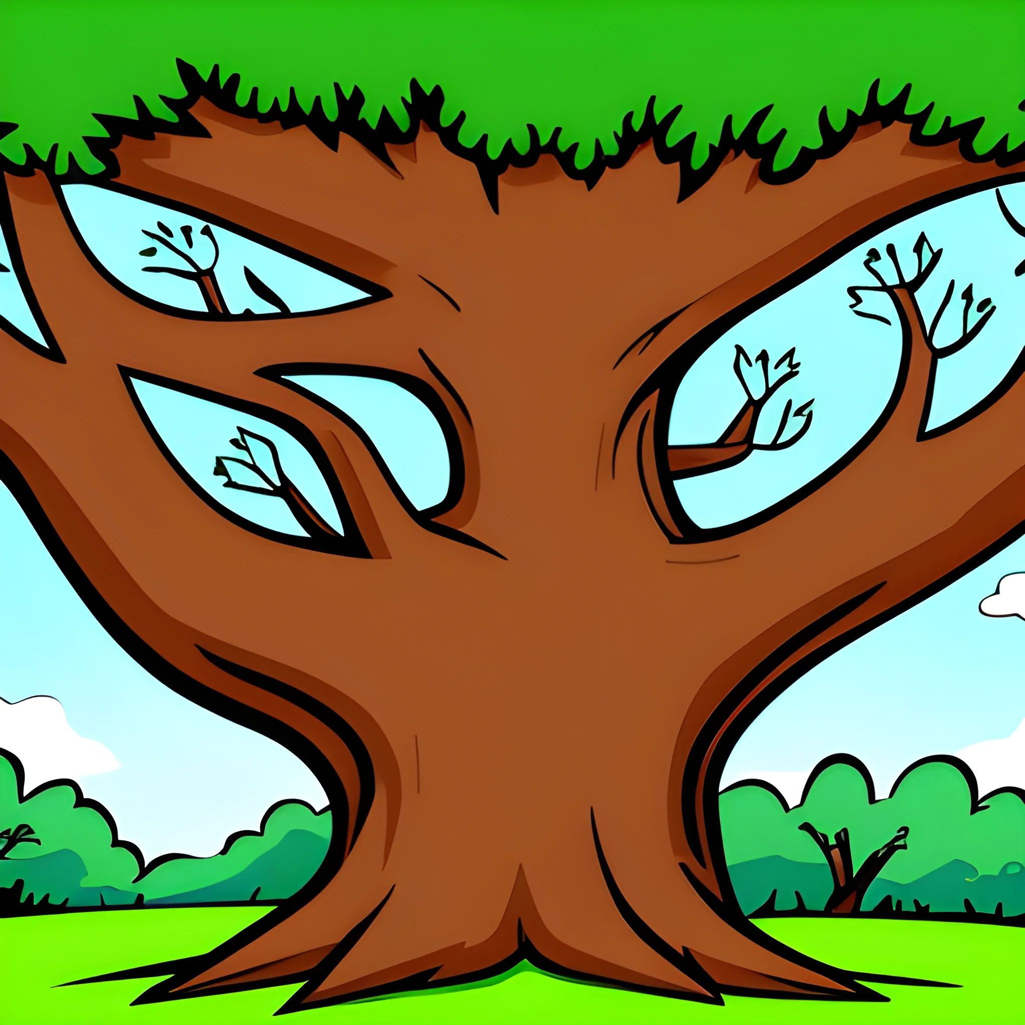 , Cartoon, tree