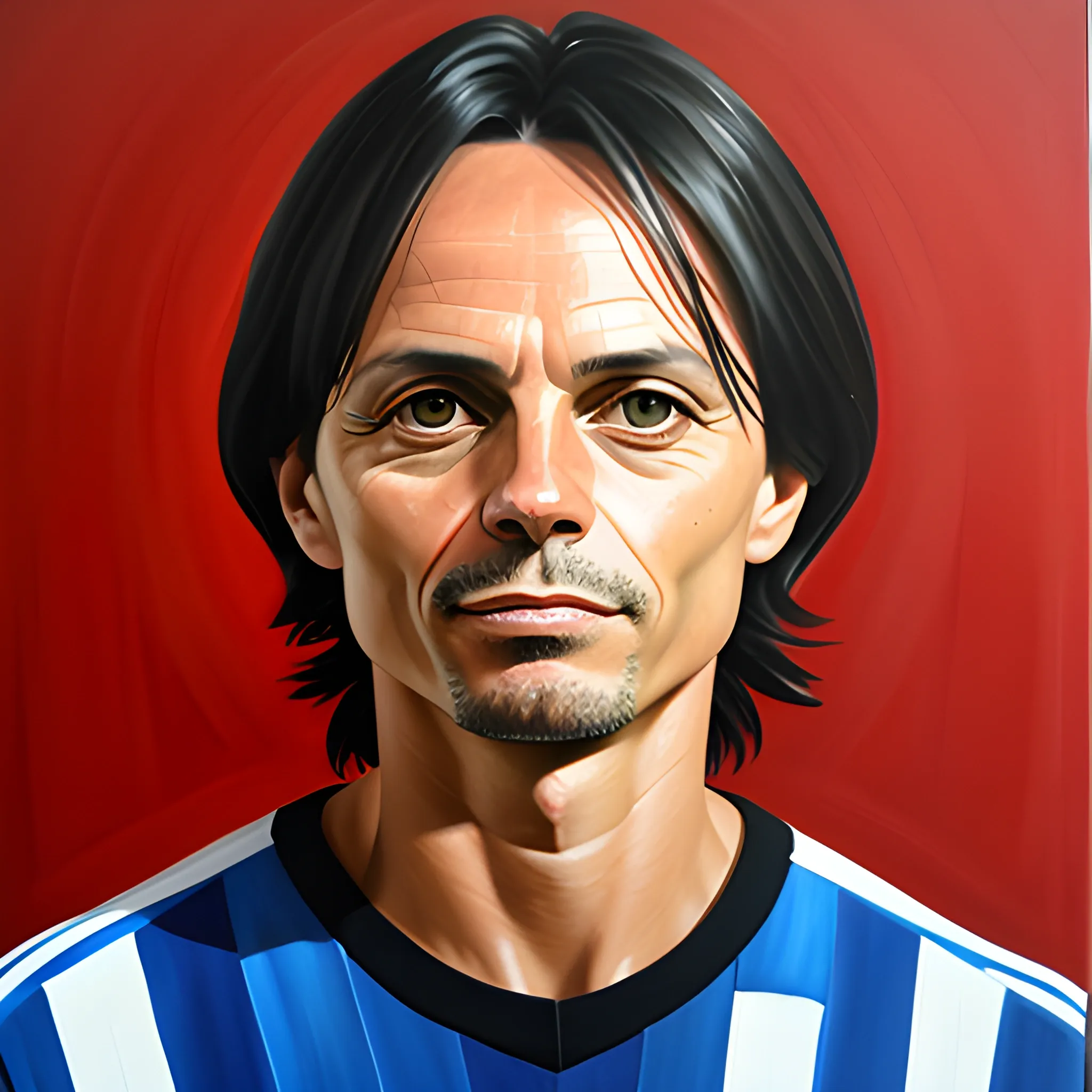 inzaghi, Oil Painting