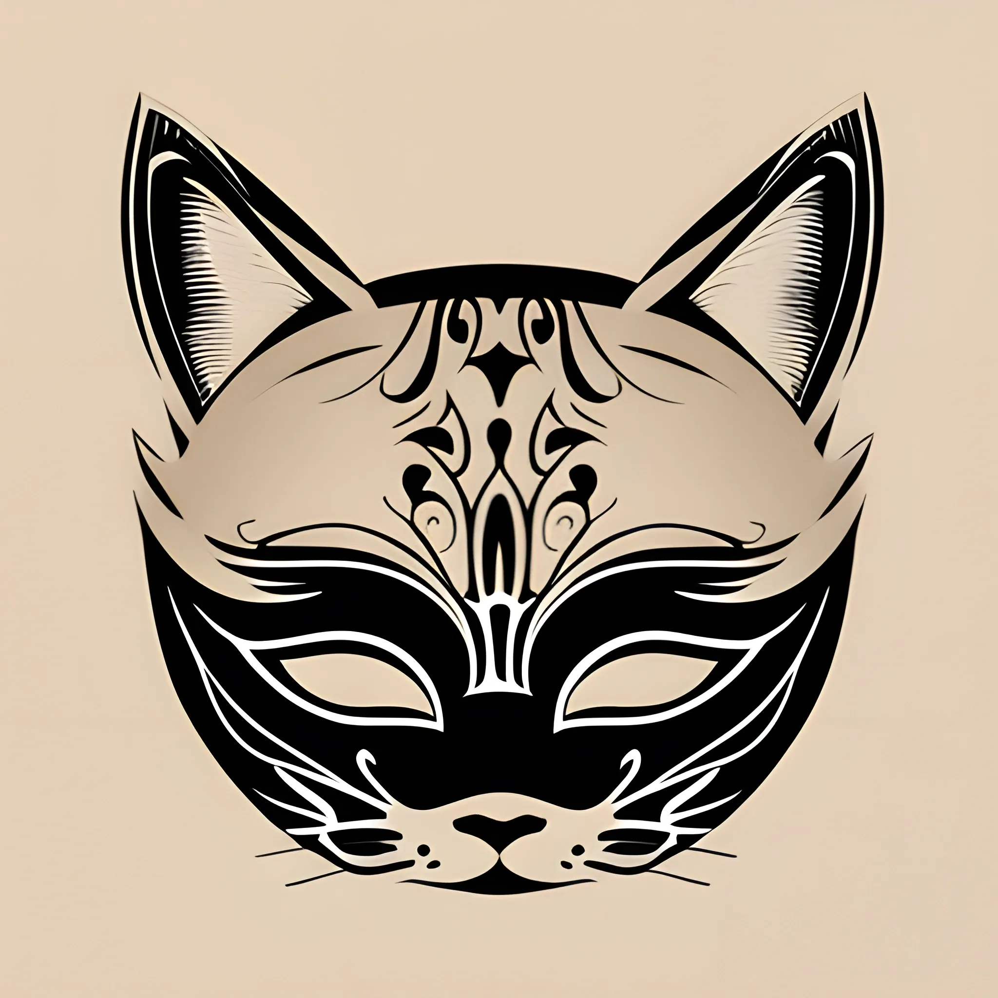 cat mask for masquerade ball, vector image
, Pencil Sketch