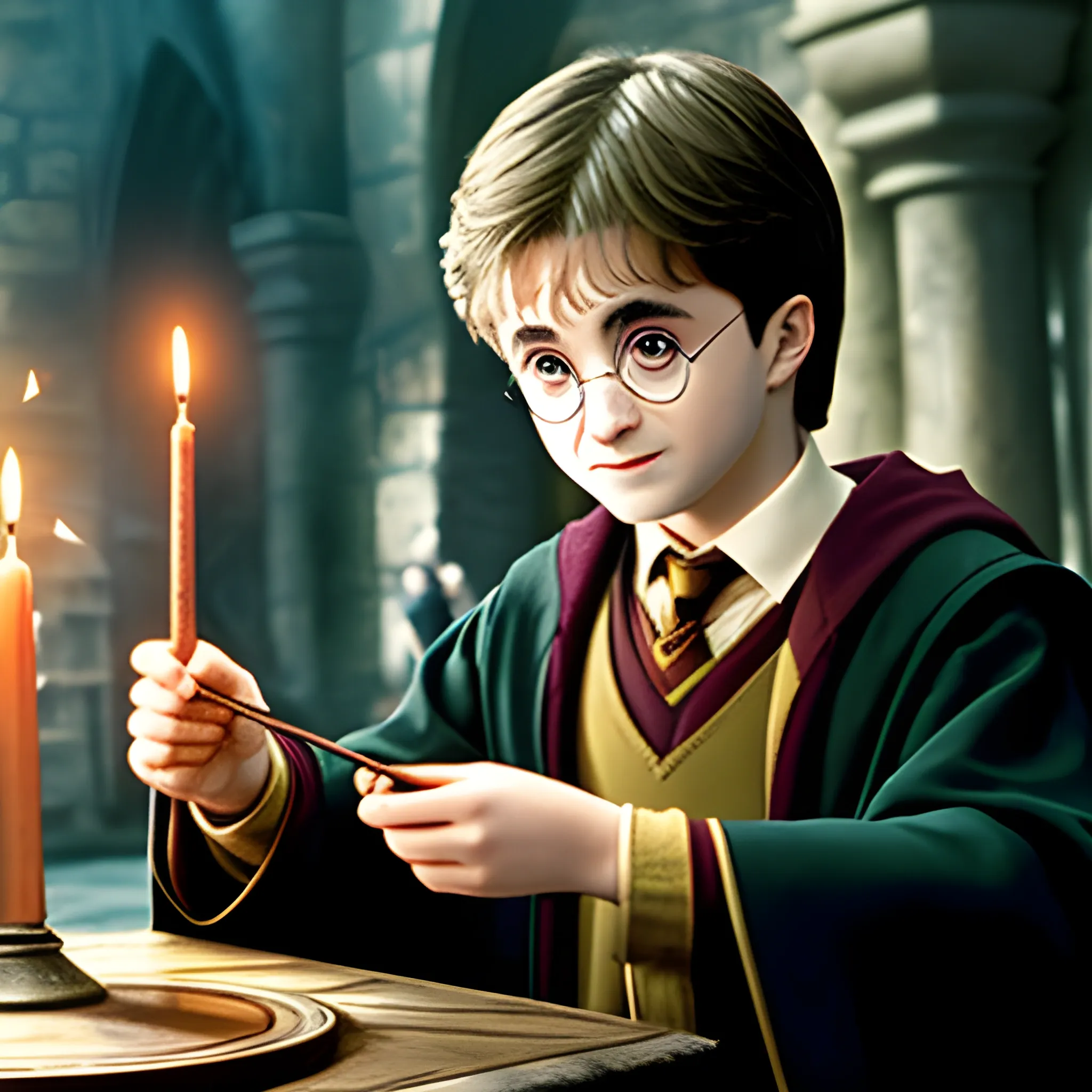 harry potter's first magical spell