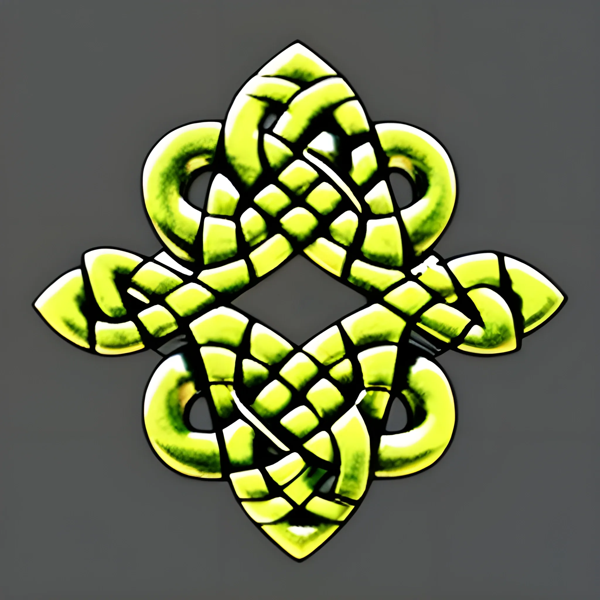 celtic knot combined with chinese prosperity knot