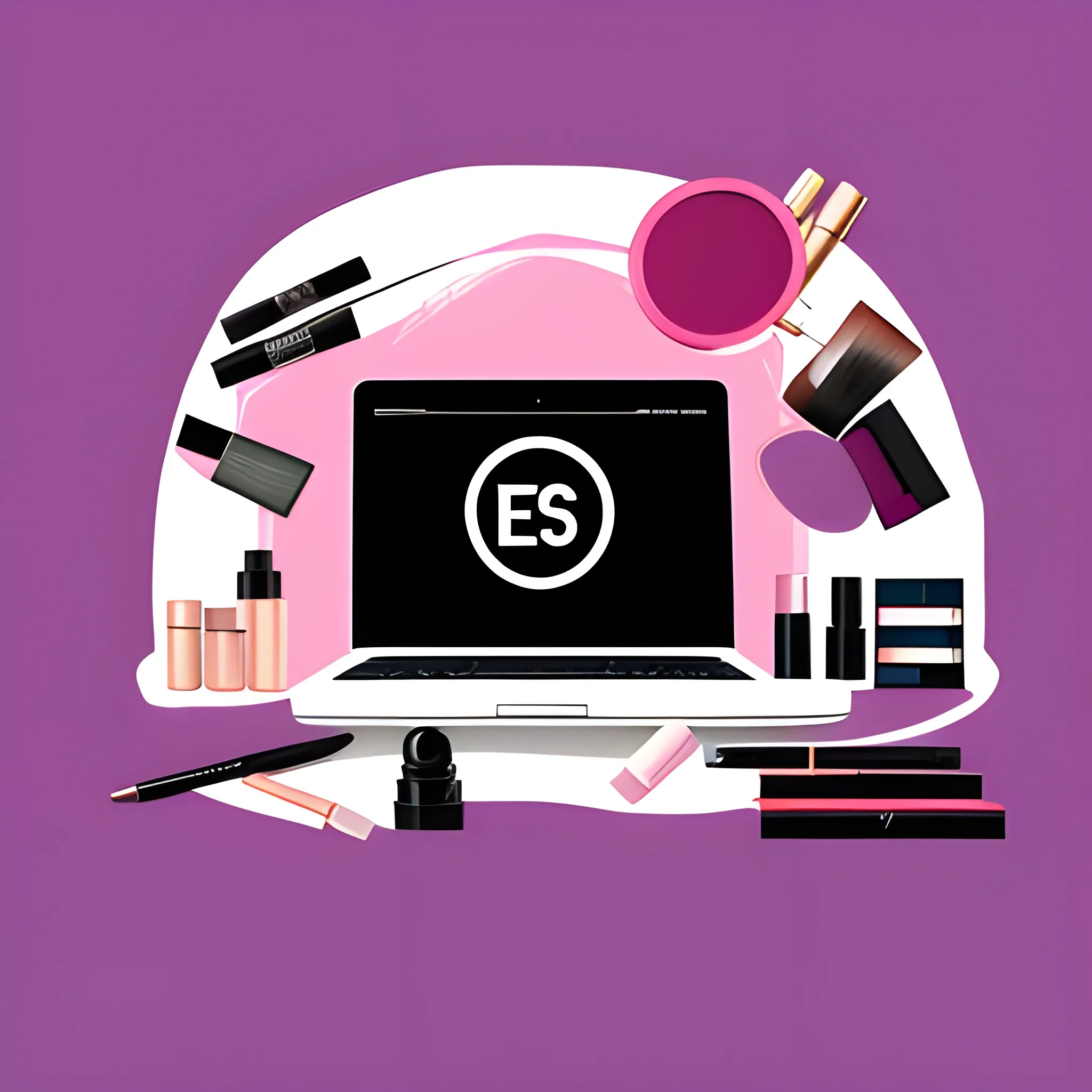 Logo for an e-commerce platform specializing in cosmetics and erotica., Cartoon