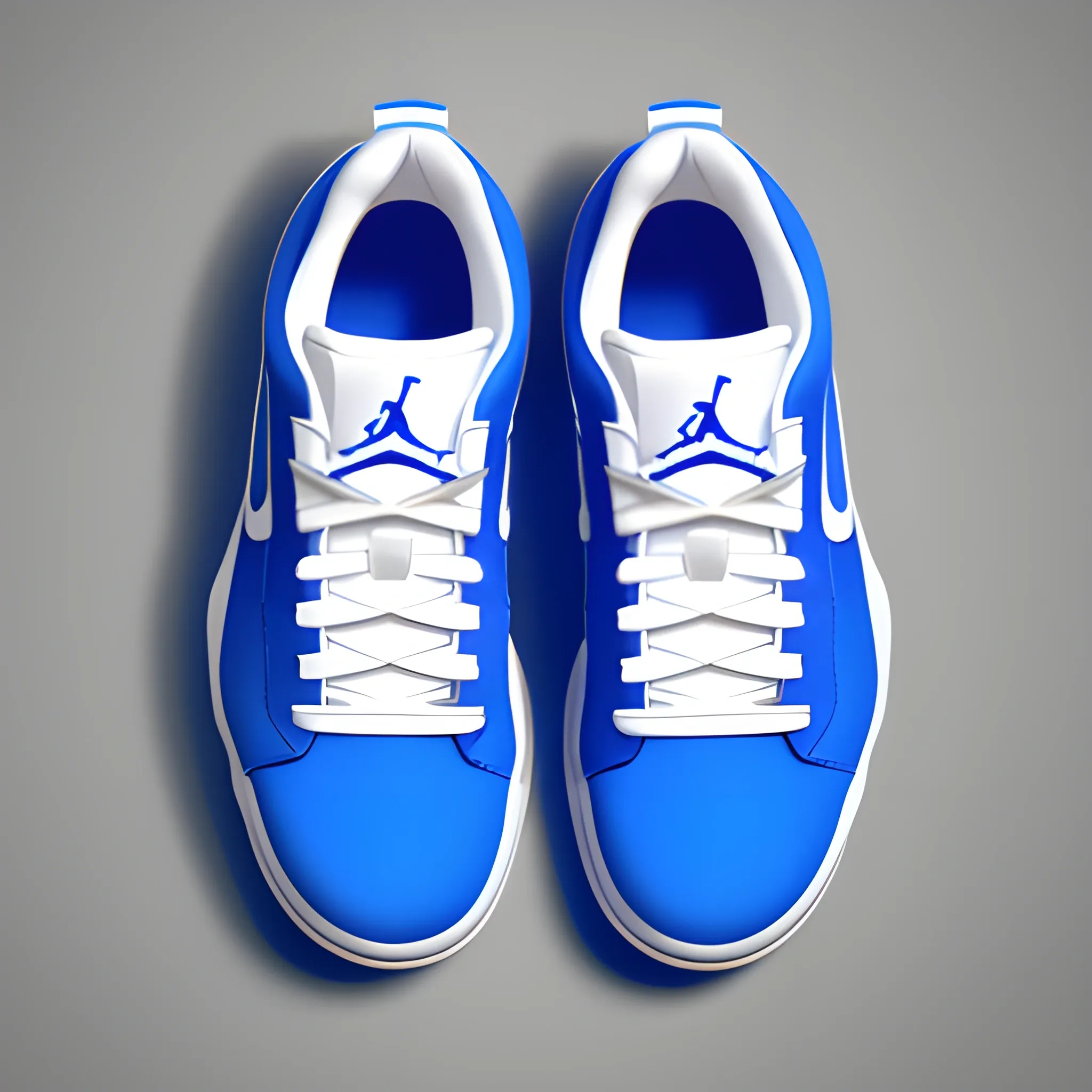 Generates an image of Jordan-type shoes with color blue.