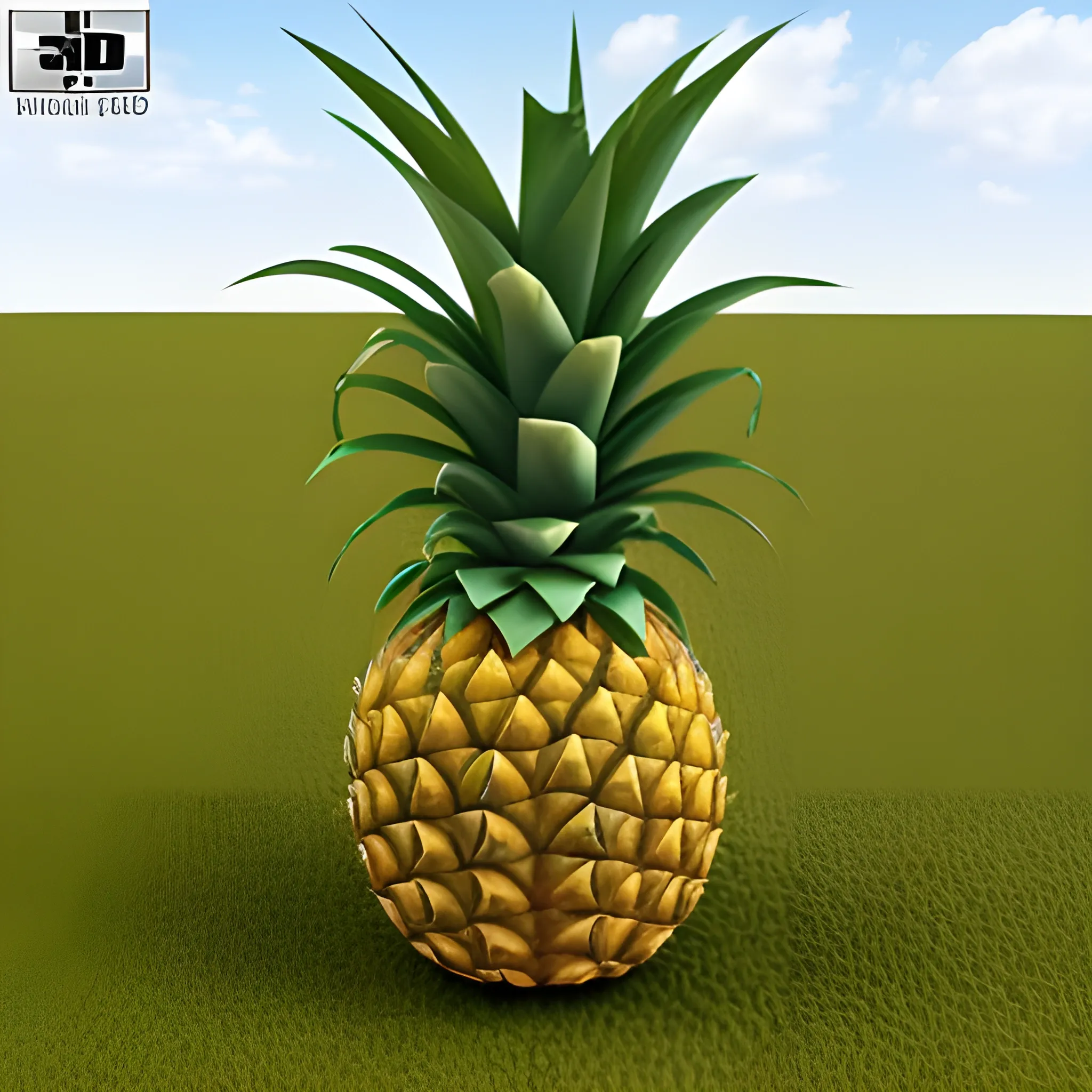 Generar una imagen de un cultivo de piña Ecuador
, 3D