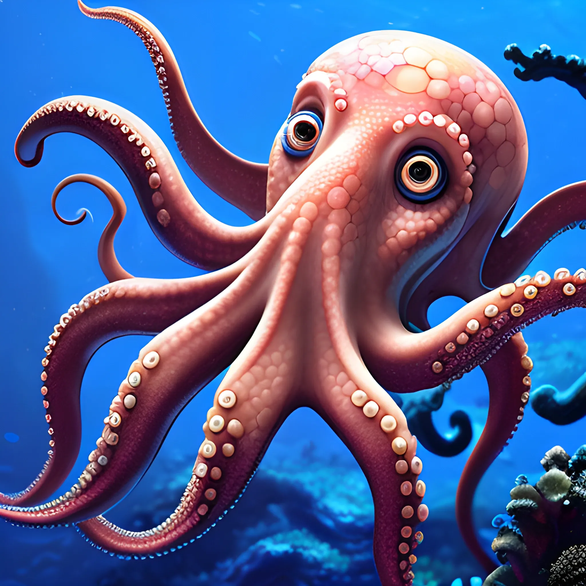 Female Octopus_Blue_Humanoid_