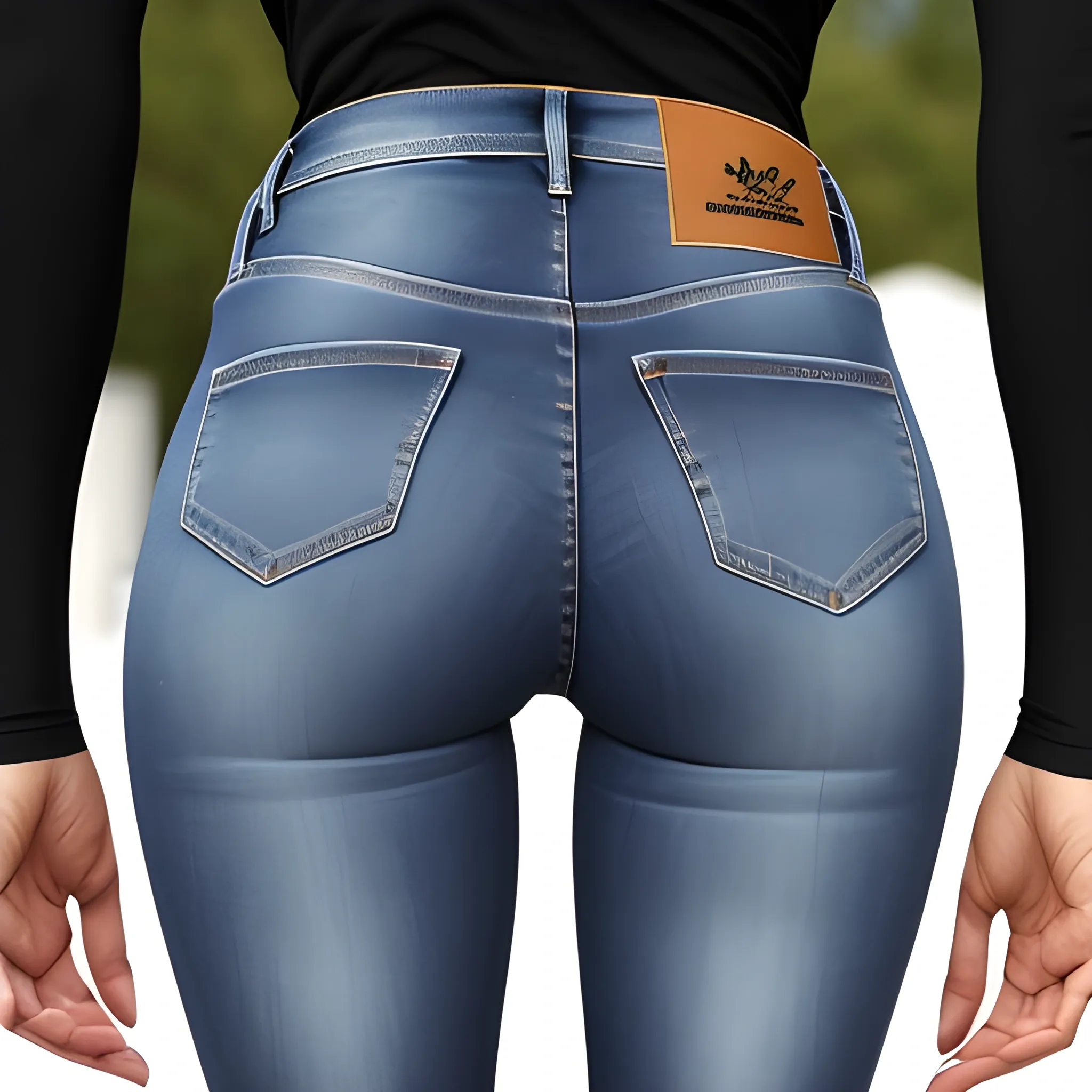 Muslim girl wearing jeans with an atomic wedgie - Arthub.ai