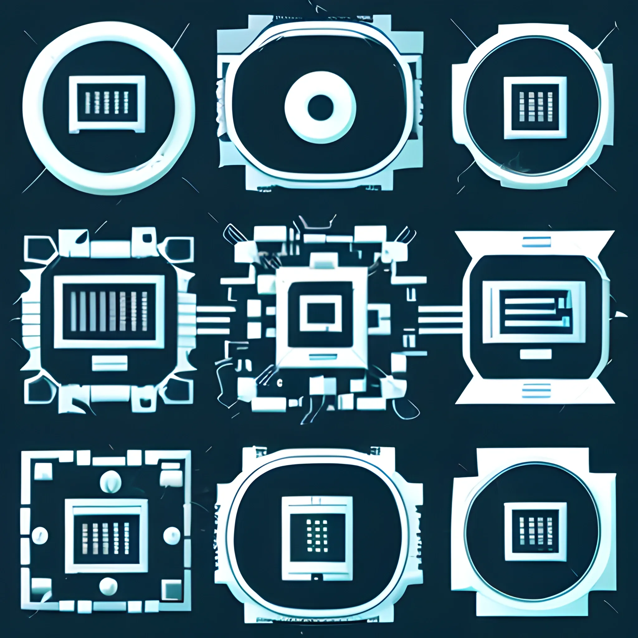 Electronic Device Icons: Design unique icons for each electronic device, conveying device types and statuses through shapes and colors.

Component Details: Add detailed labels to the devices, displaying major components such as chips, sensors, actuators, etc.