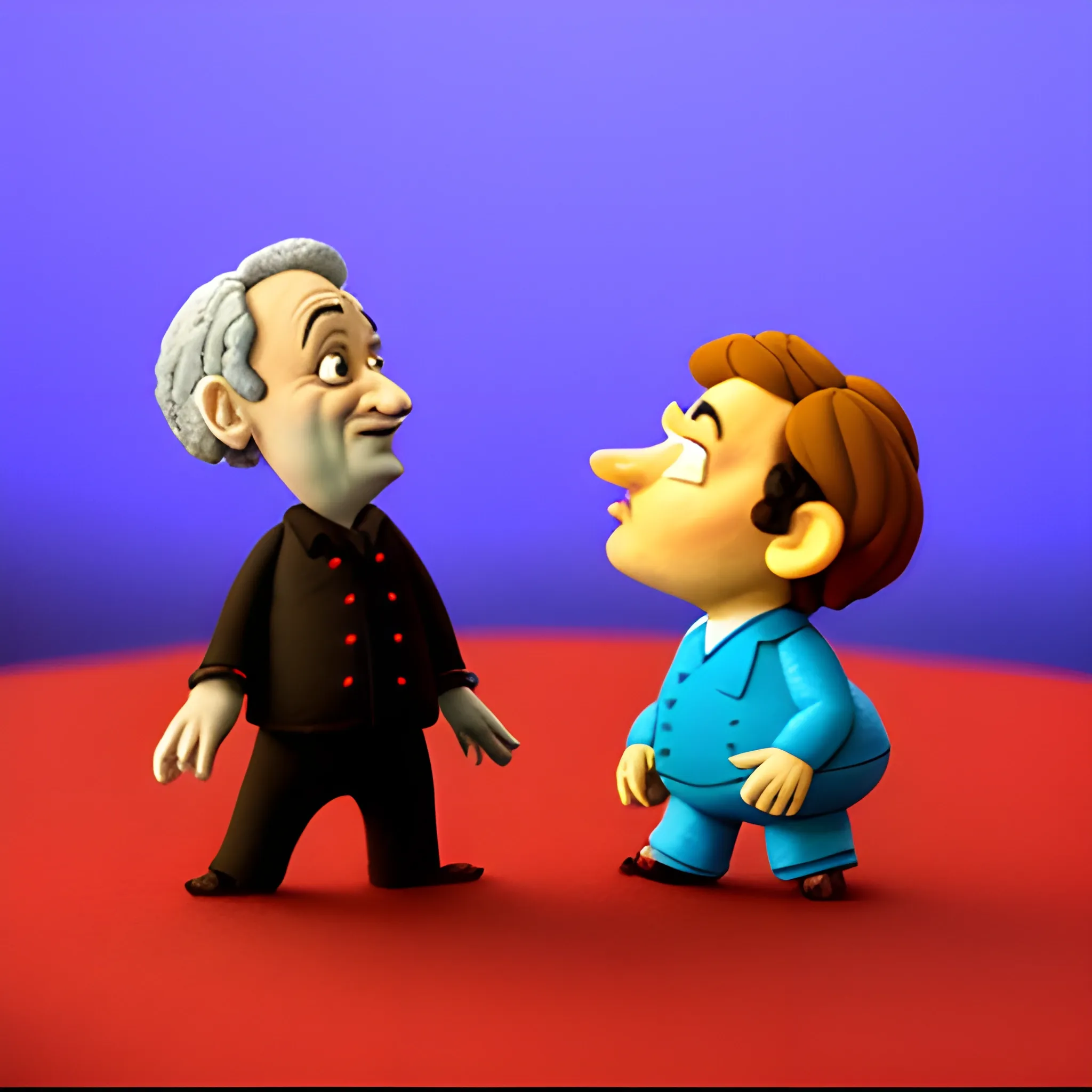 a silly cinematic film still of a claymation stop motion film starring bill murray,