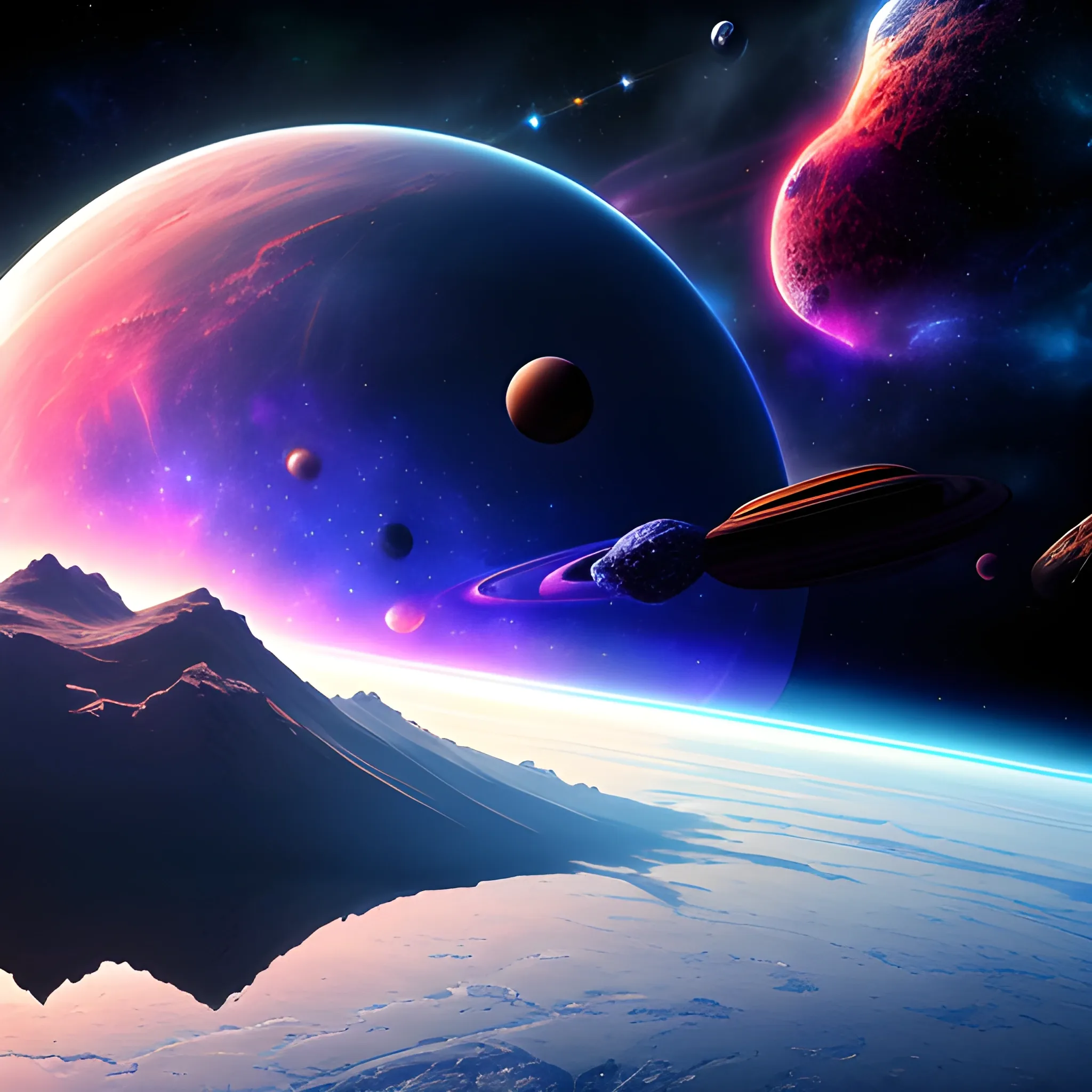 magnificent space art, 4k, UHD