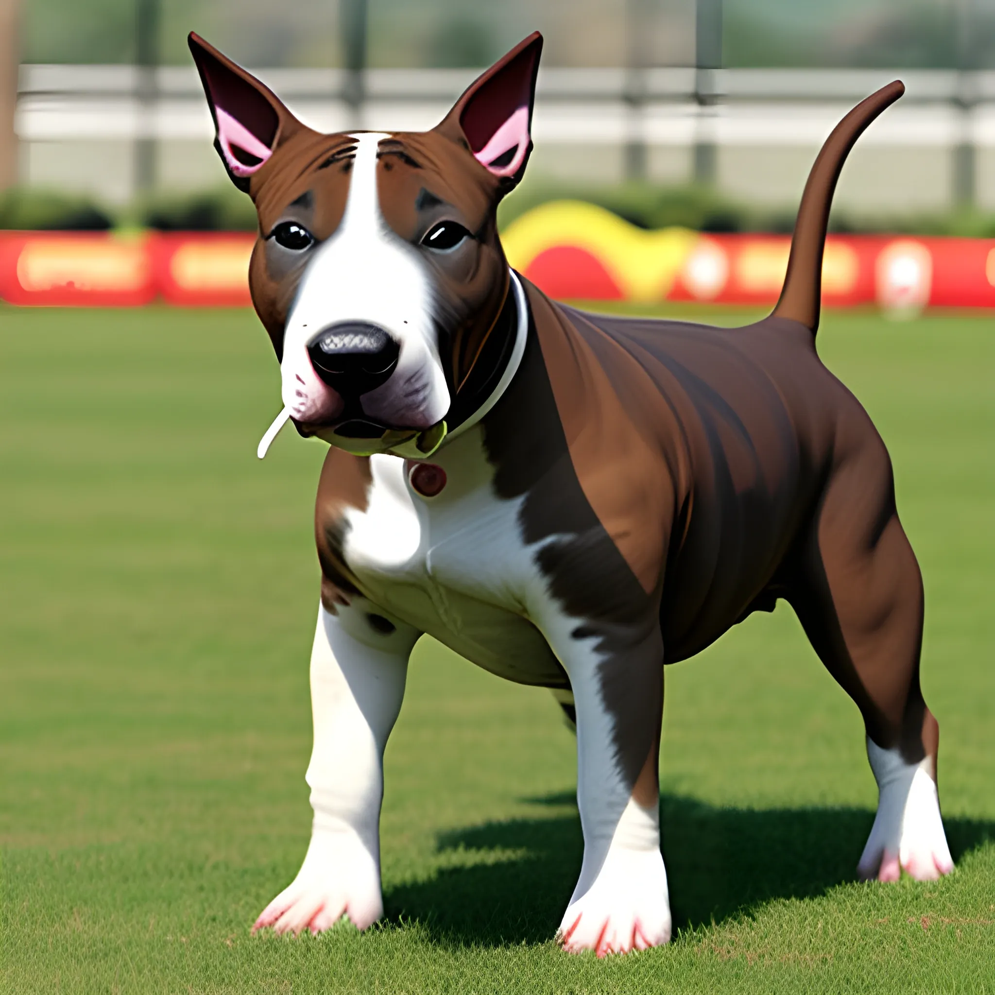 bull terriers jugando