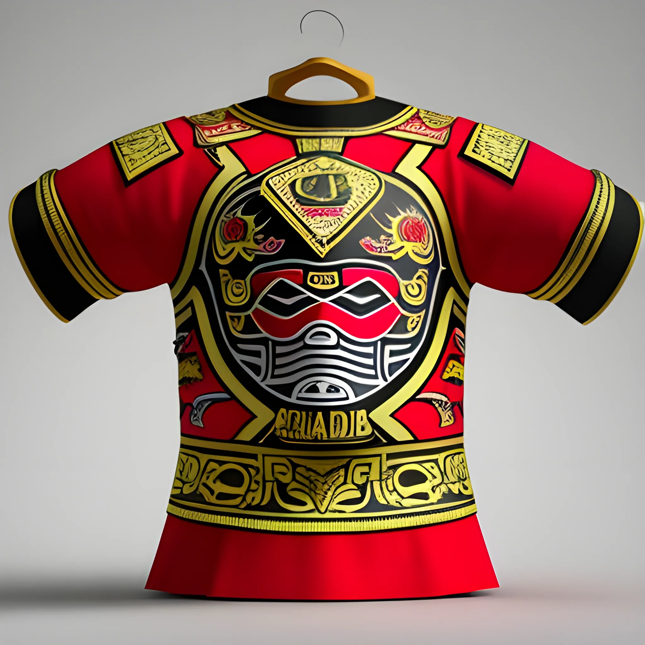 Ropa de Luchador, escudo de Perú, 3D