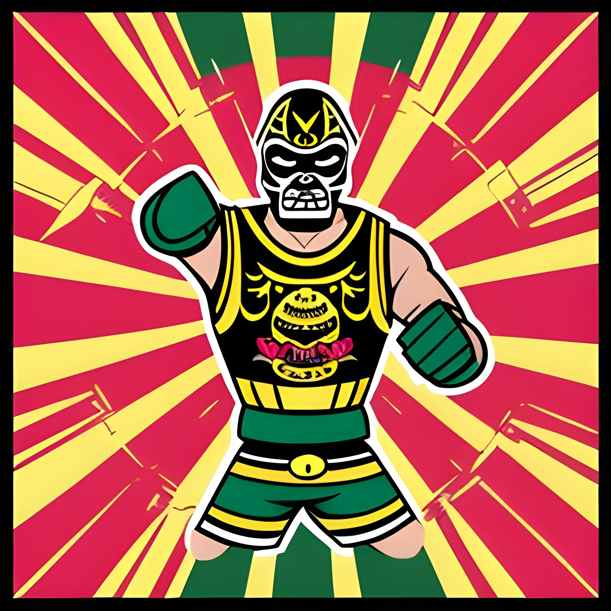 Ropa de Luchador, escudo de Perú,  Cartoon, lucha libre