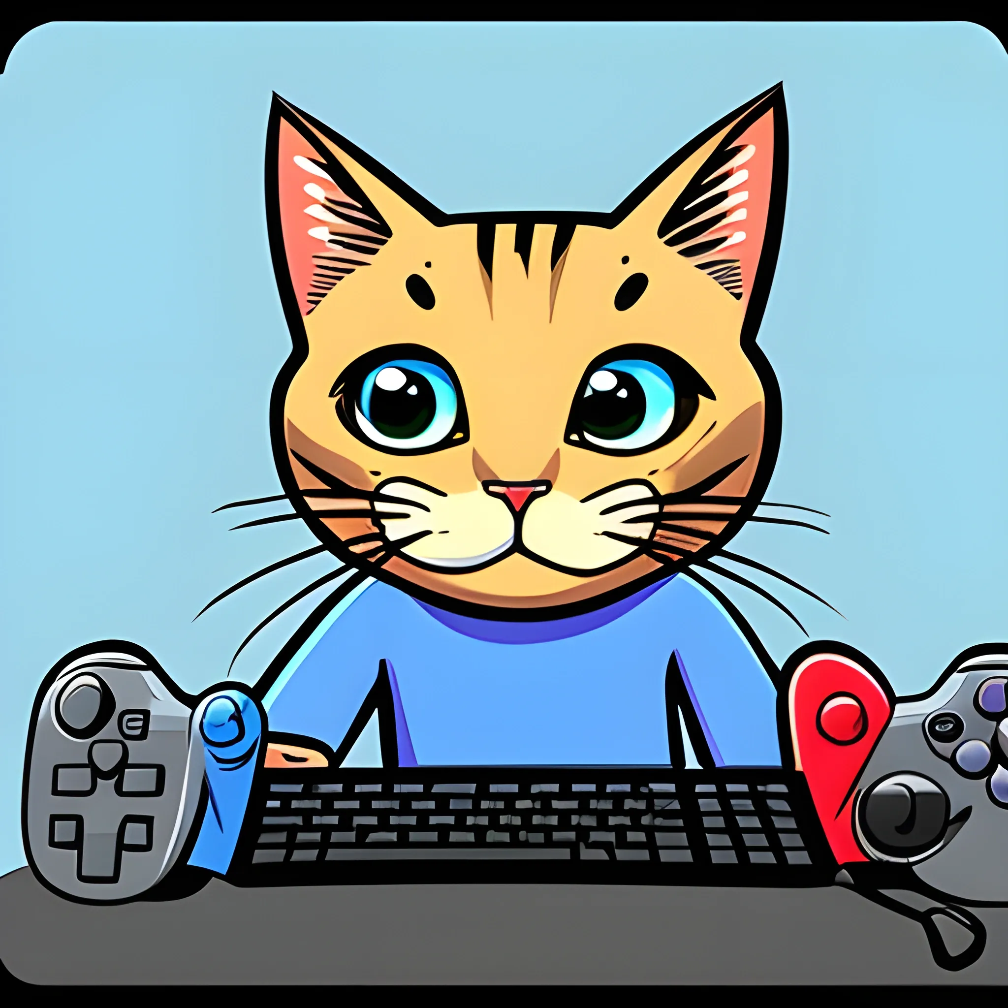 gato gamer, Cartoon