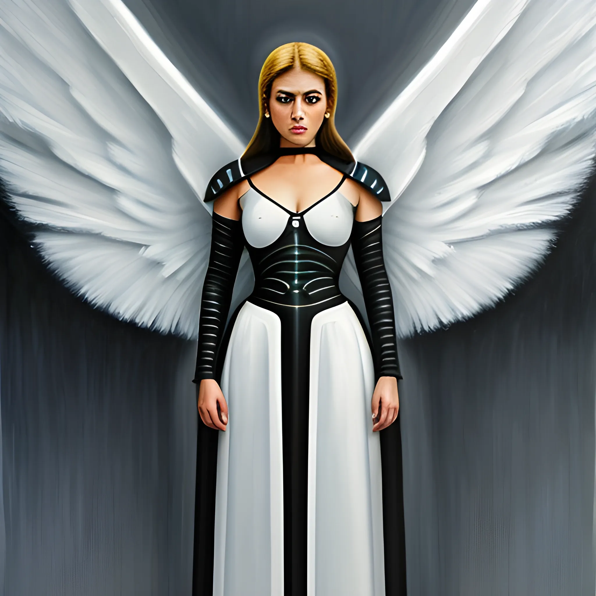 Angel, traje de guerra moderna, cinemática realista , Oil Painting