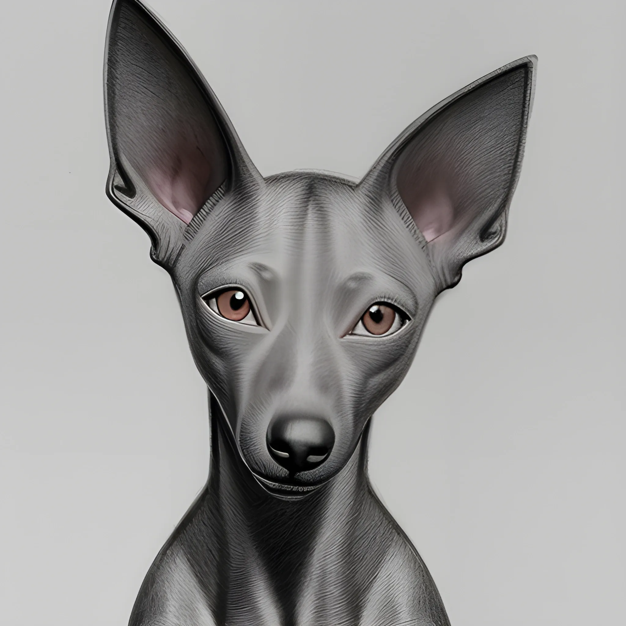 xoloitzcuintle animado posando, Pencil Sketch