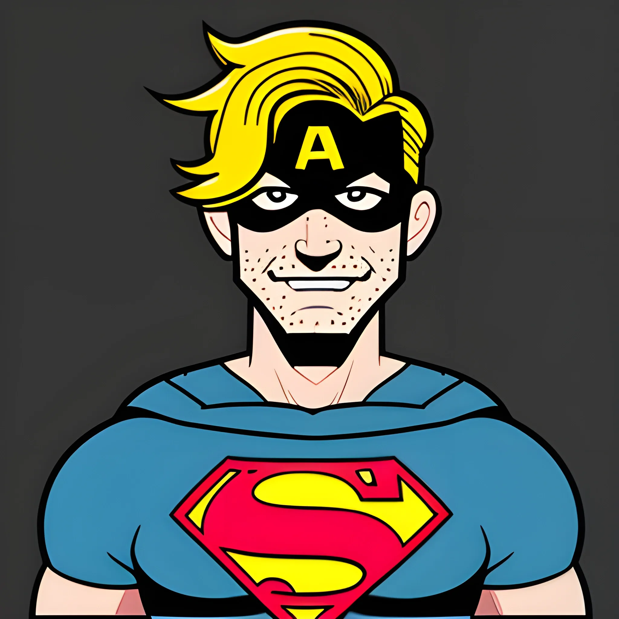 Superhero inspired by AWS cloud technologies., Cartoon