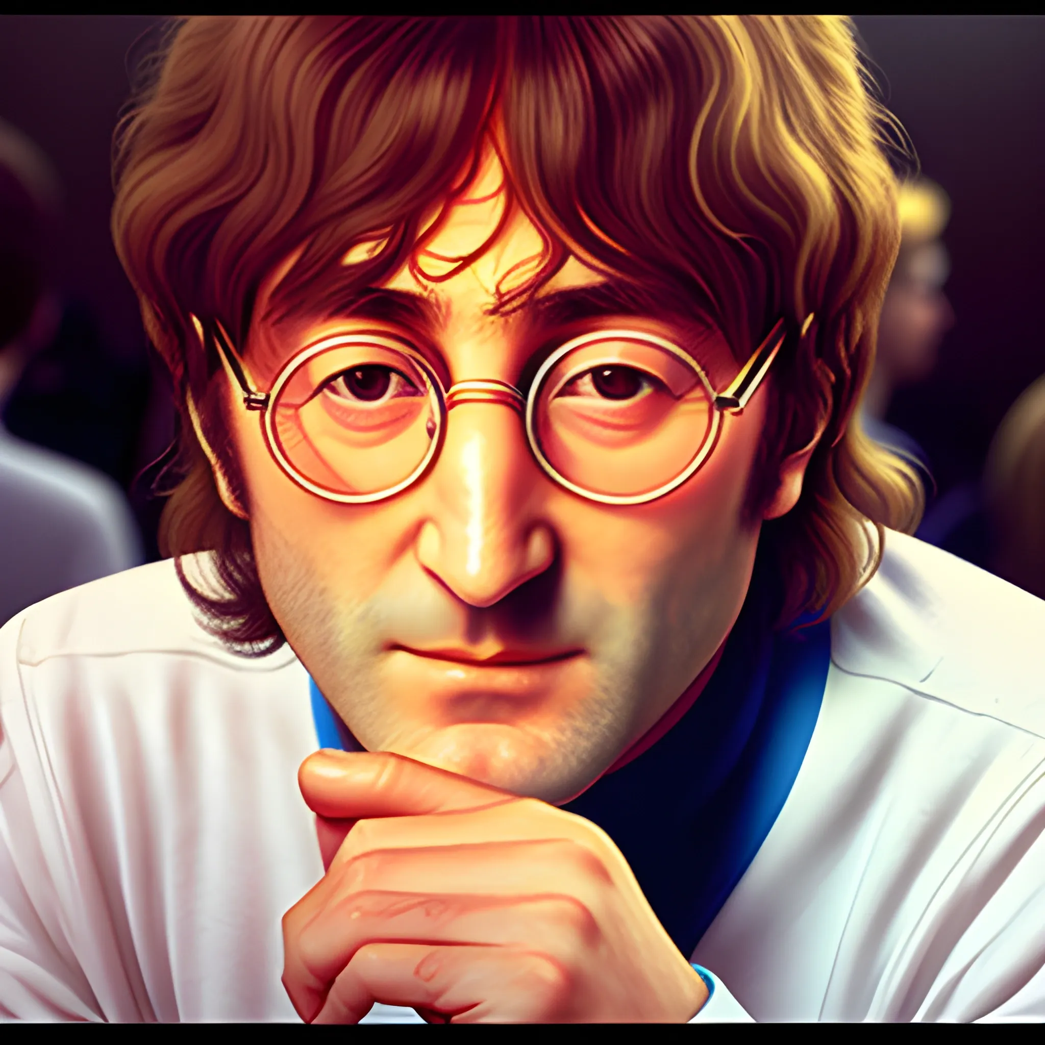 John lennon Cenando en Buenos Aires, 3D