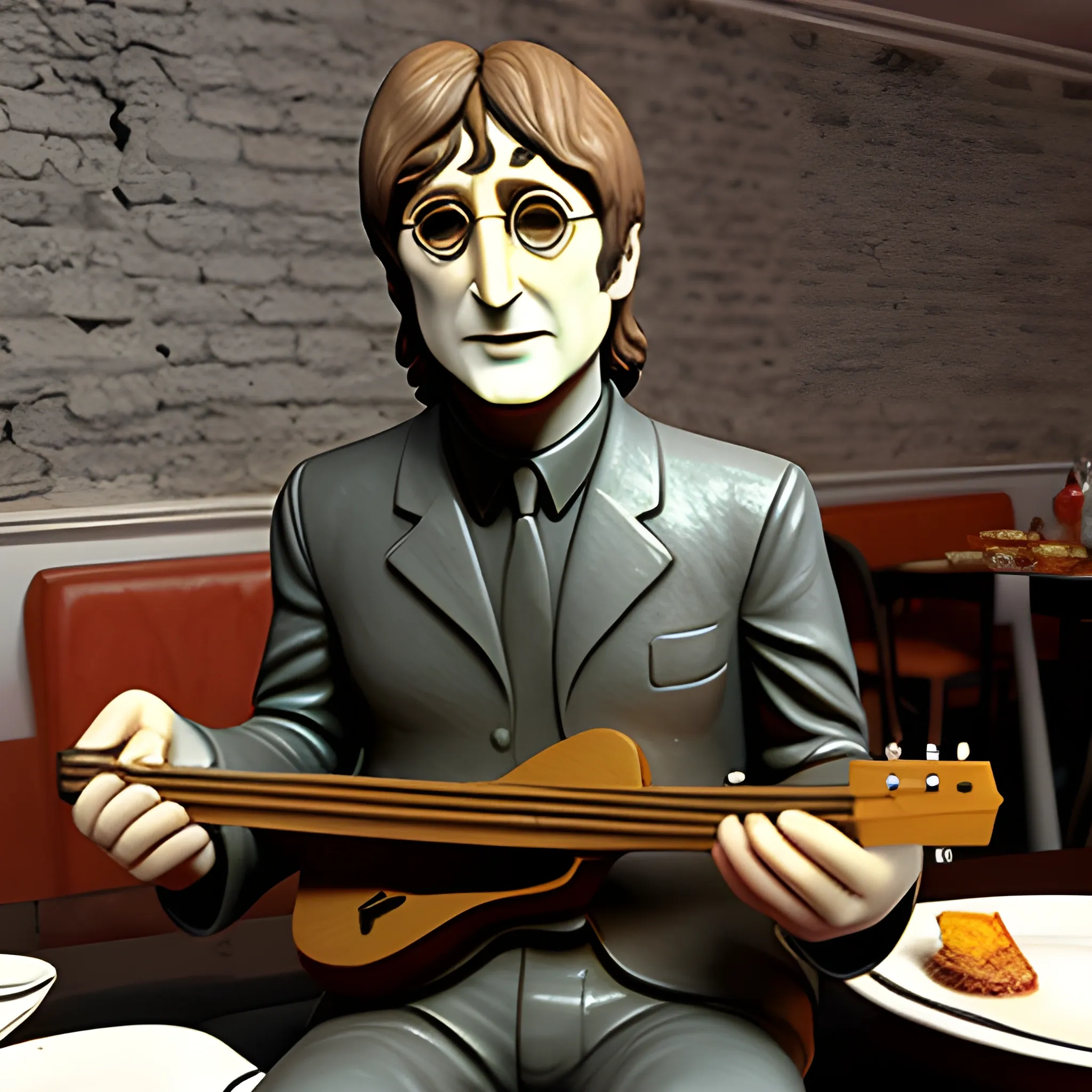 John lennon Cenando en Buenos Aires, 3D