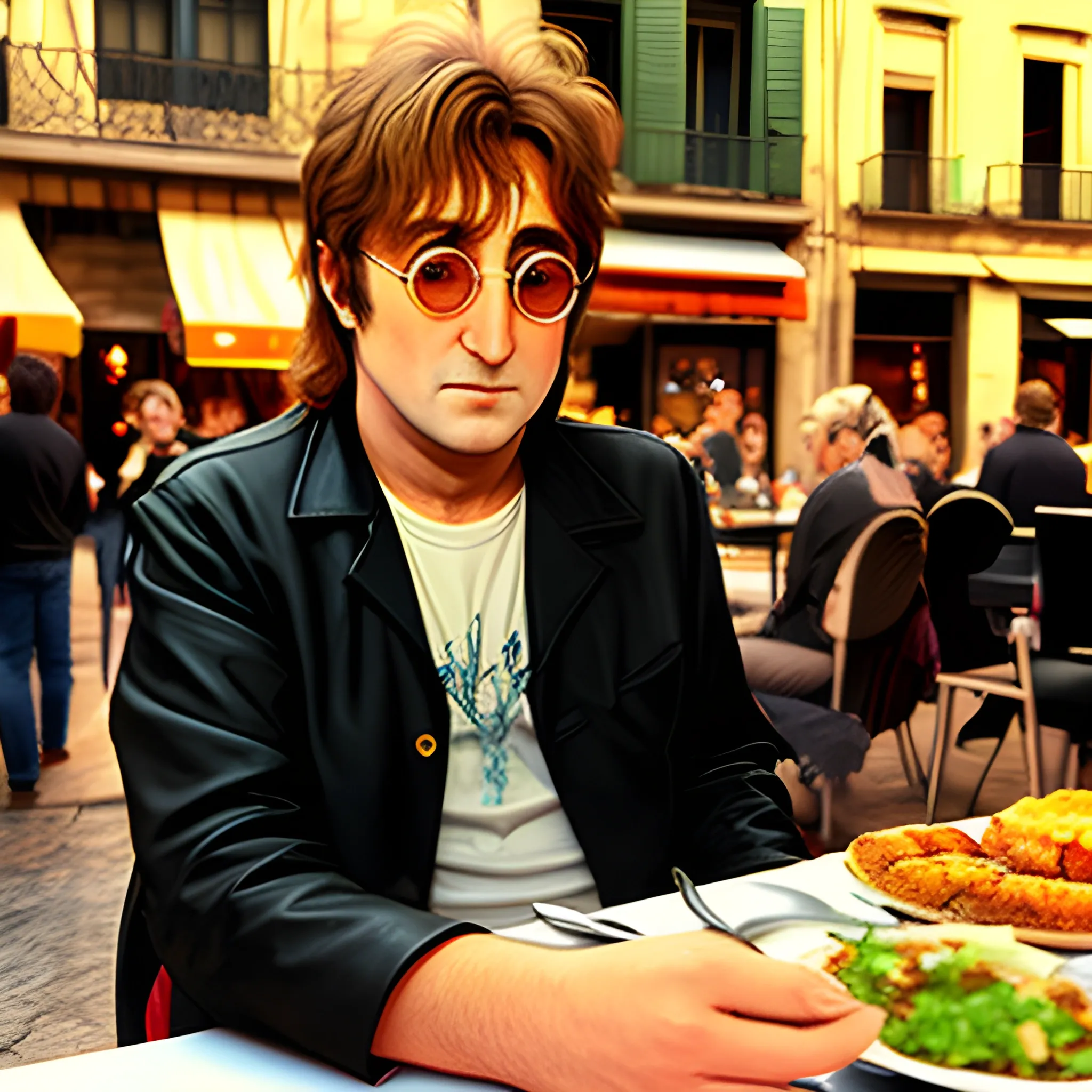 John lennon Cenando en Buenos Aires, 3D