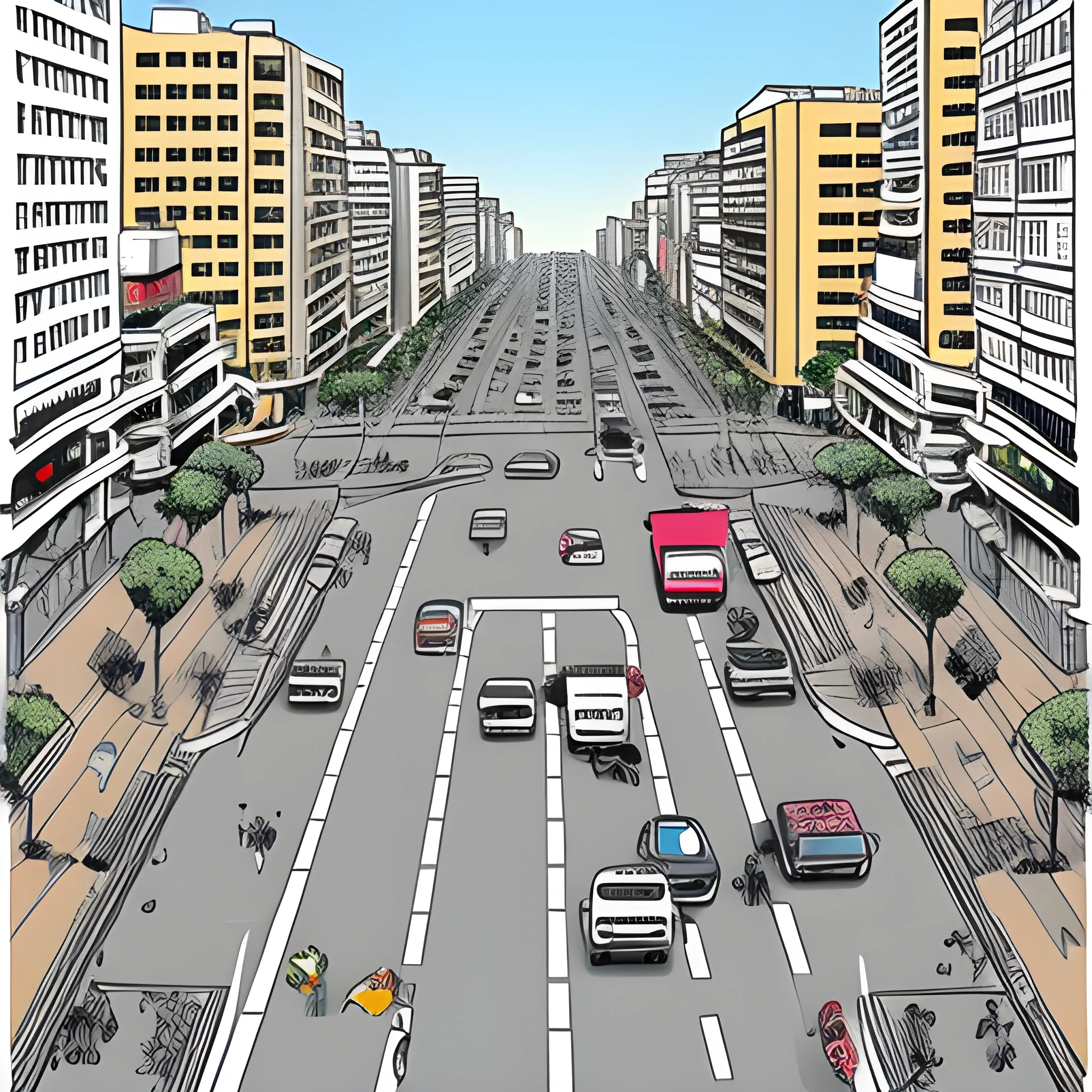 Avenida 9 de julio, en el año 3000, Cartoon